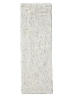Waschbarer Hochflorteppich Nanuk Schwarz/Weiß