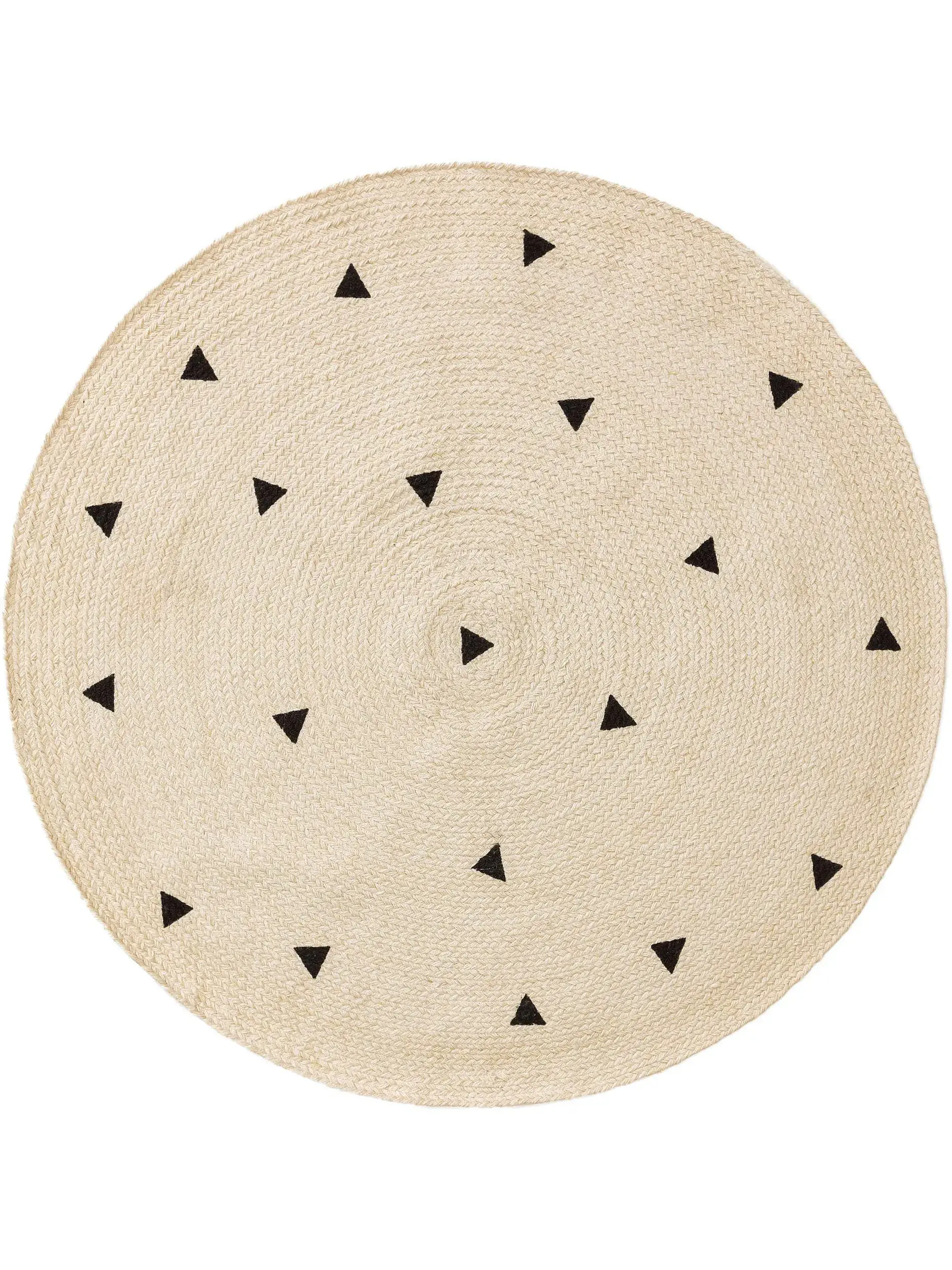 Teppich aus 100% Jute in Beige mit 100% Jute hohem Flor von Lytte