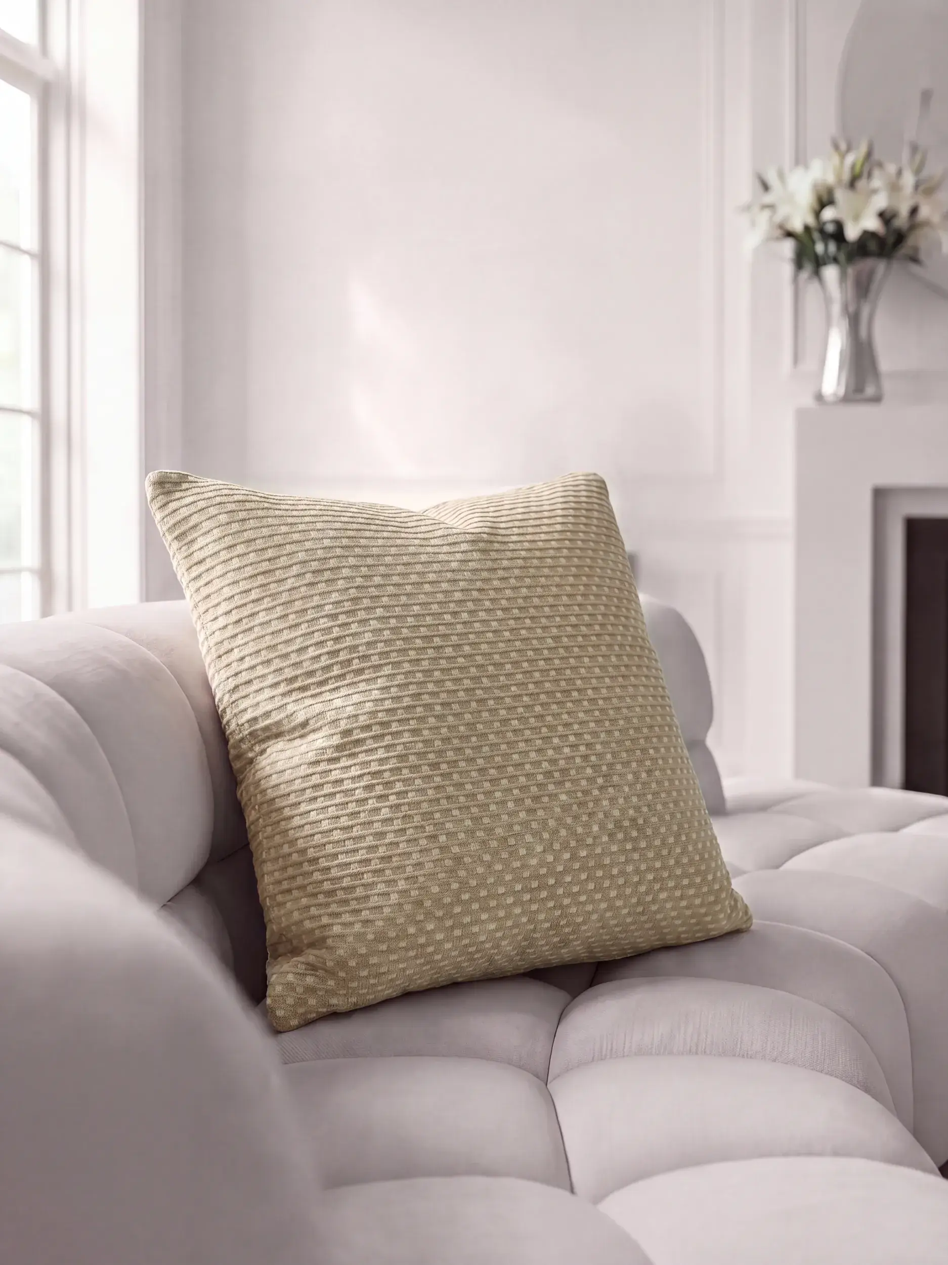 Kussen Ilma Beige van benuta Pure