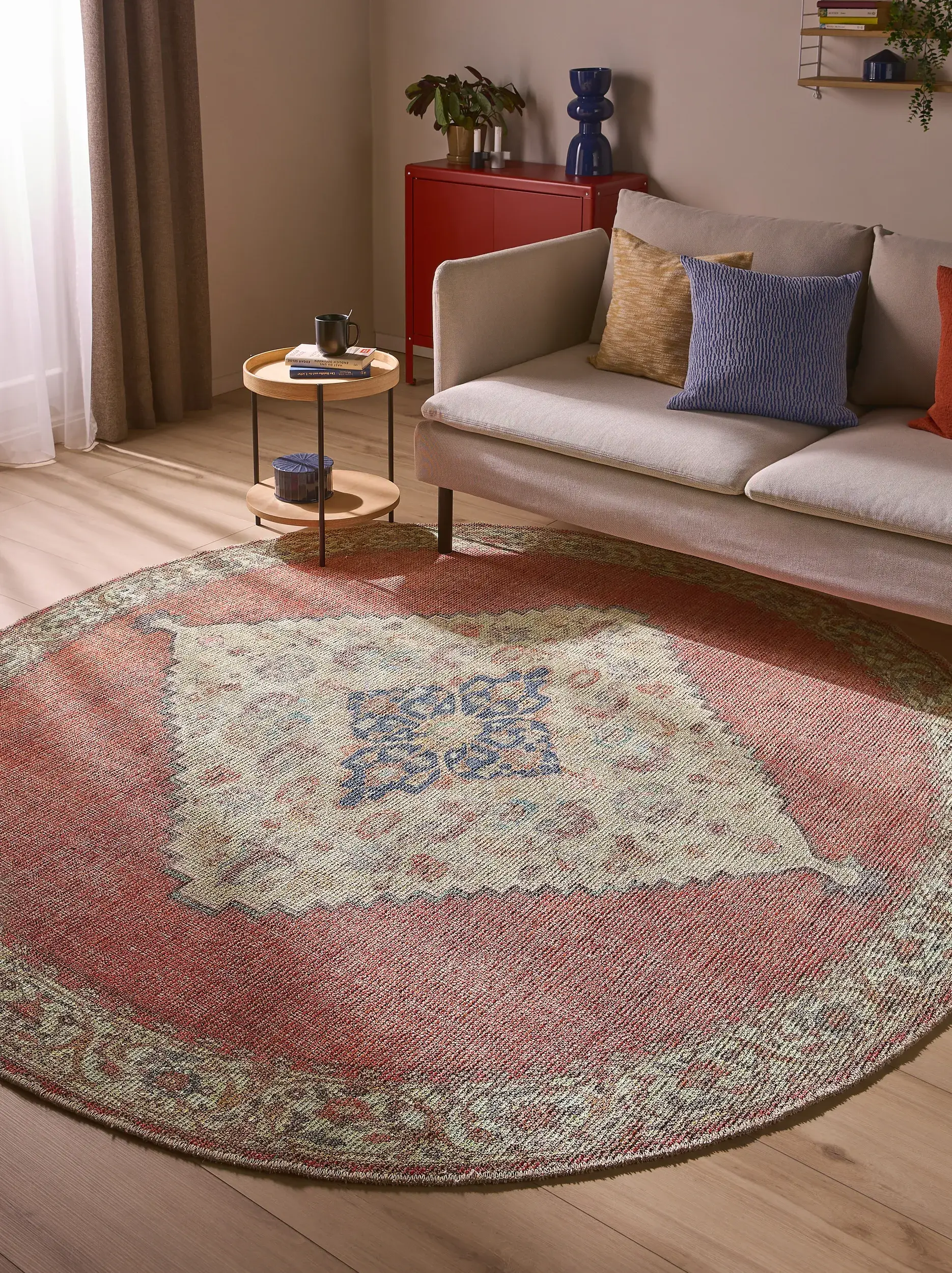 Rug made of 50% Polyester, 50% Polycotton in Multicolour with a 50% Polyester, 50% Polycotton high pile by benuta Nest