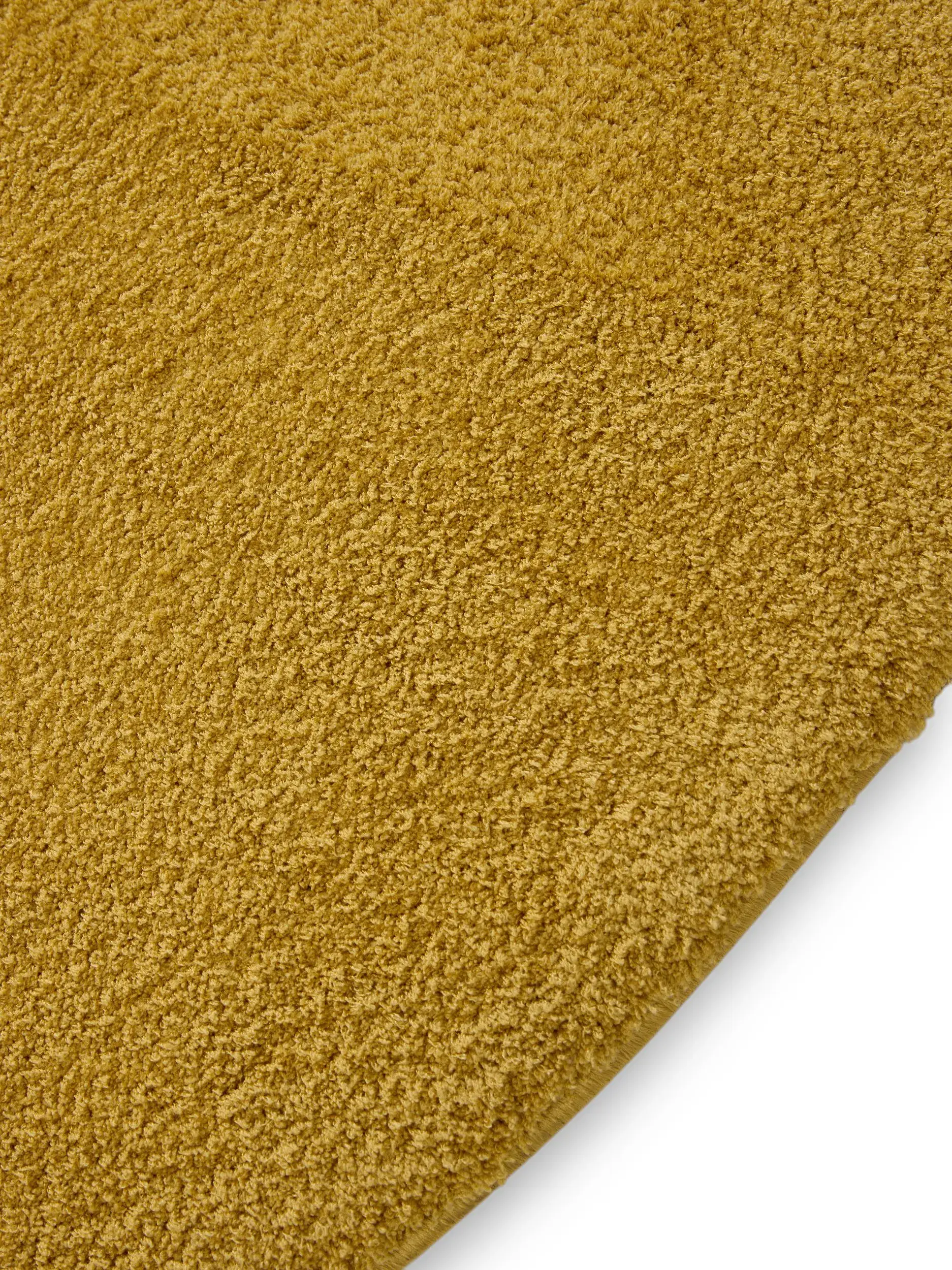 Teppich aus 100% Polyester in Gelb mit 100% Polyester hohem Flor von benuta Nest