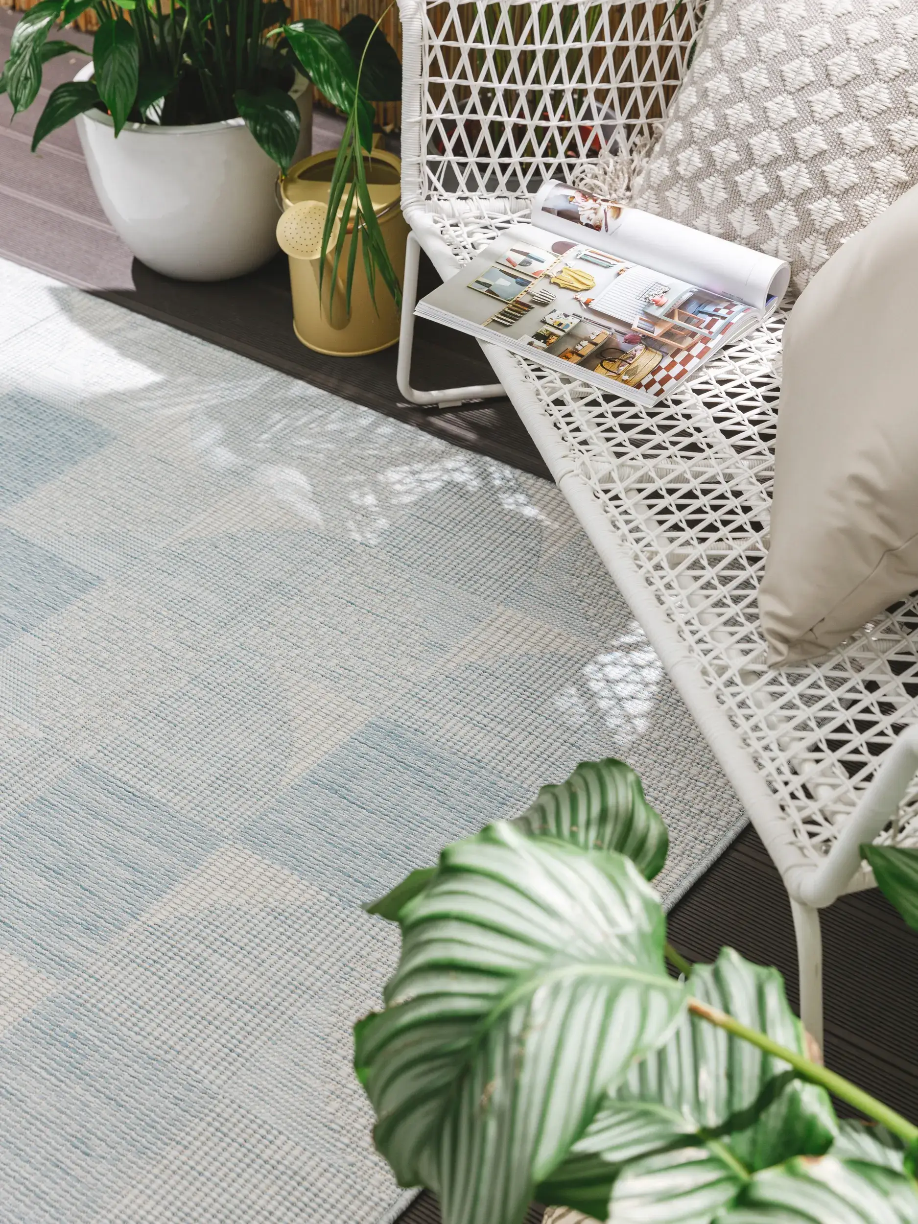 Alfombra de 100% Polipropileno en Azul con un pelo de {{Placeholder_Pile Height}} de altura de benuta nest