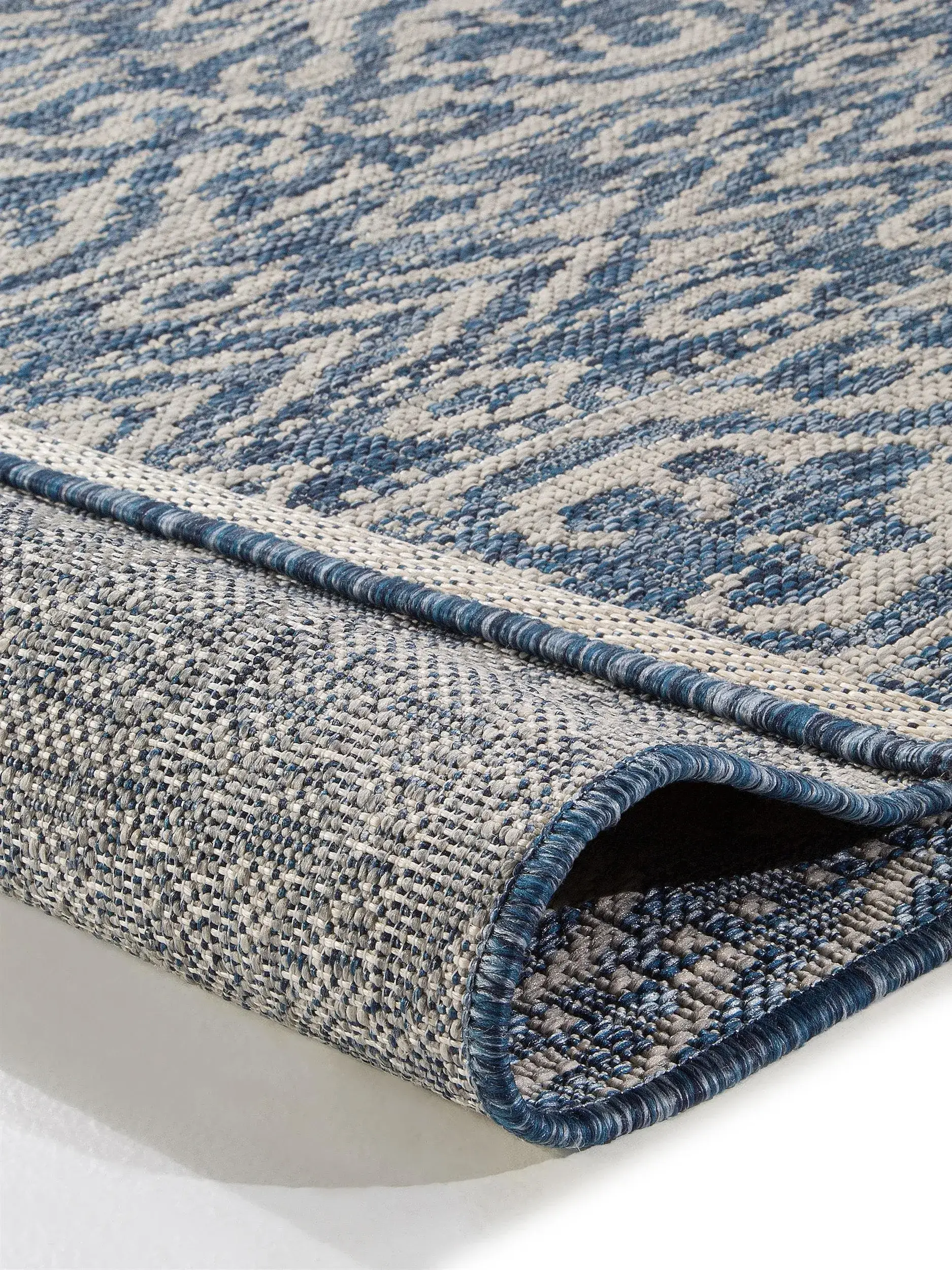 Teppich aus 100% Polypropylen in Blau mit 100% Polypropylen hohem Flor von benuta