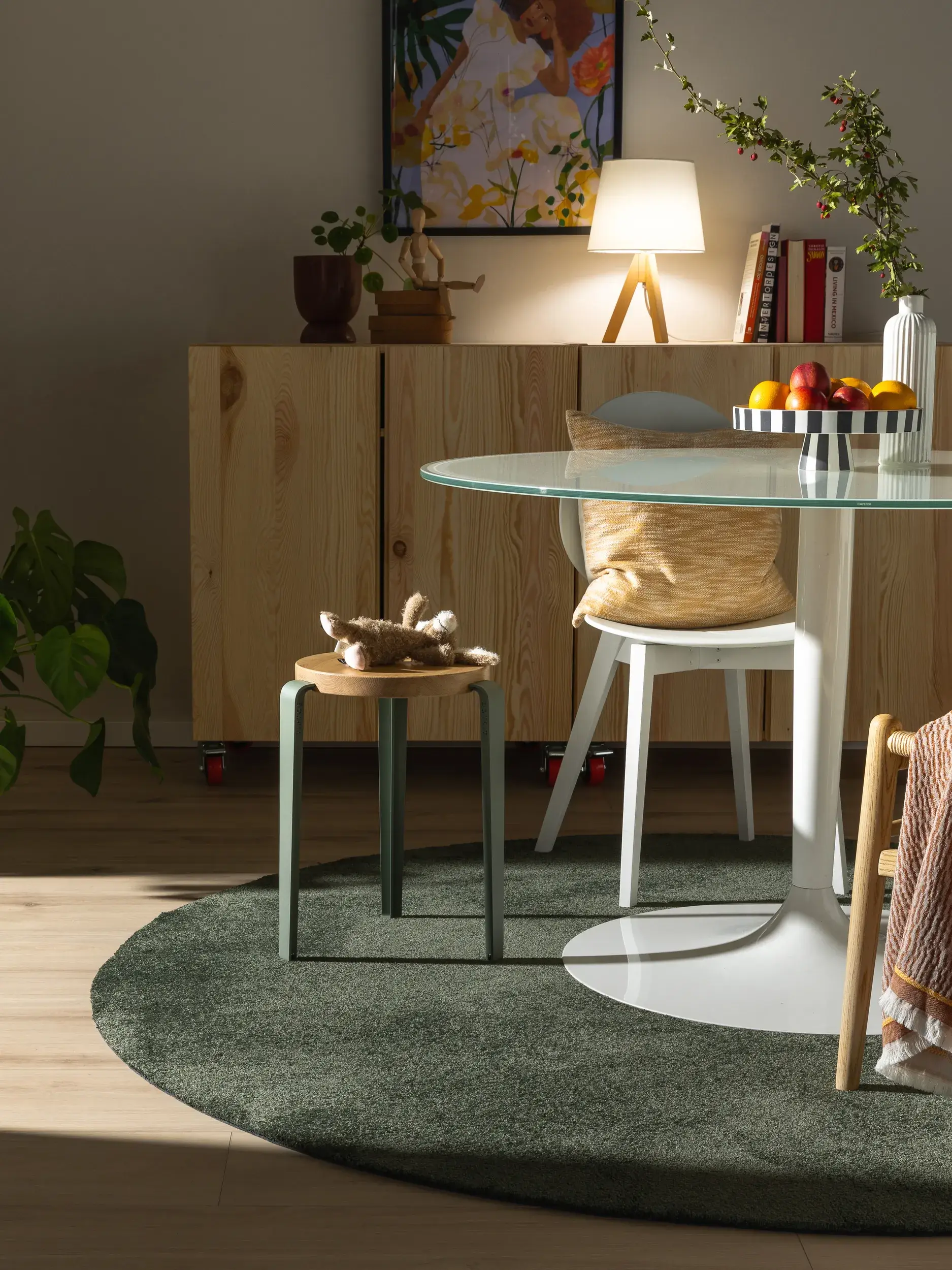 Teppe av 100% Polyester (30% recycelt) i Grün med 100% Polyester (30% recycelt) høy lugg fra benuta Nest