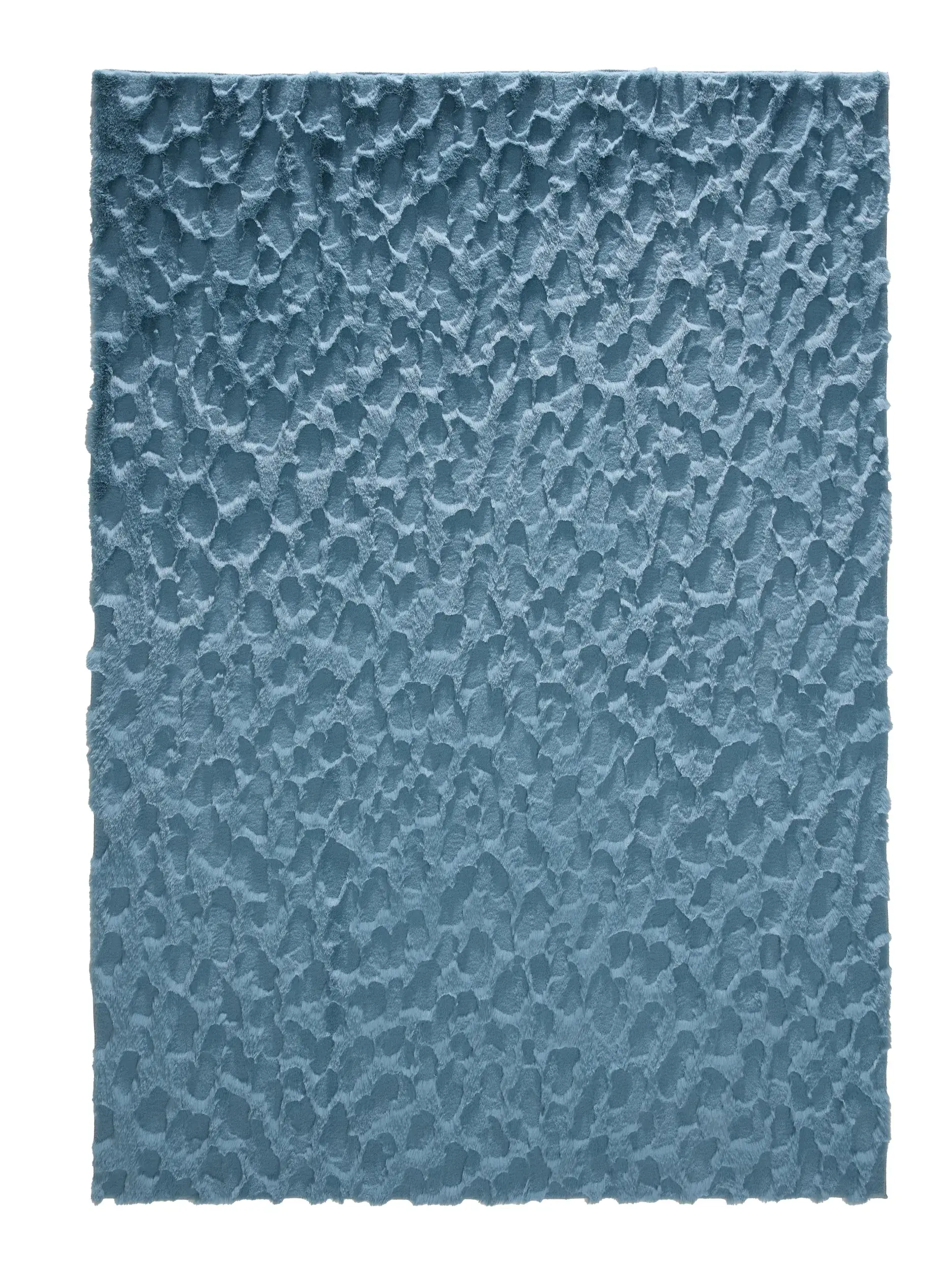 Rug made of 100% Polyester in Blue with a 100% Polyester high pile by benuta Pop