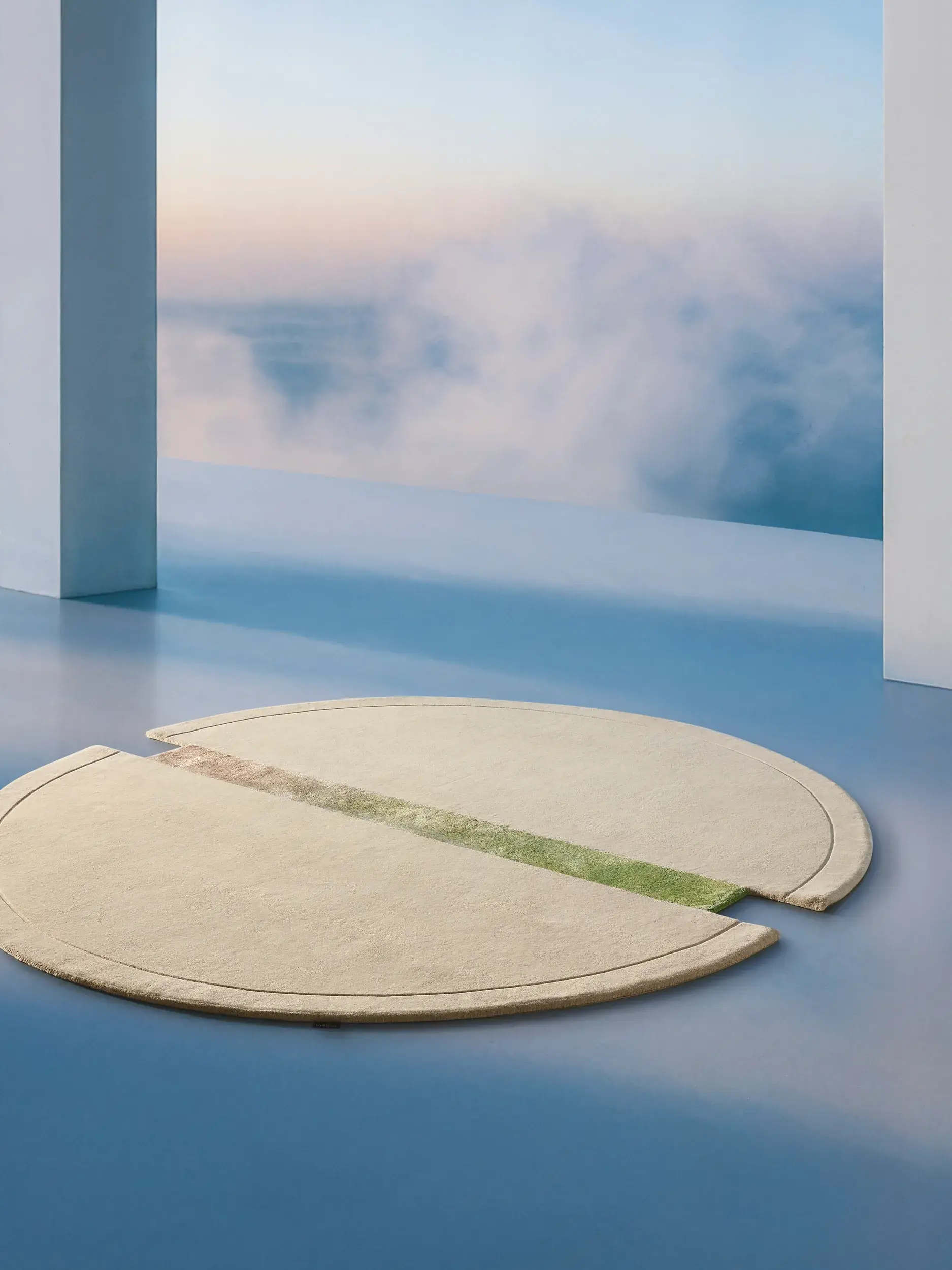 Rug Kinga made of 90% Wool, 10% Lyocell (TENCEL™) in Beige by benuta Finest