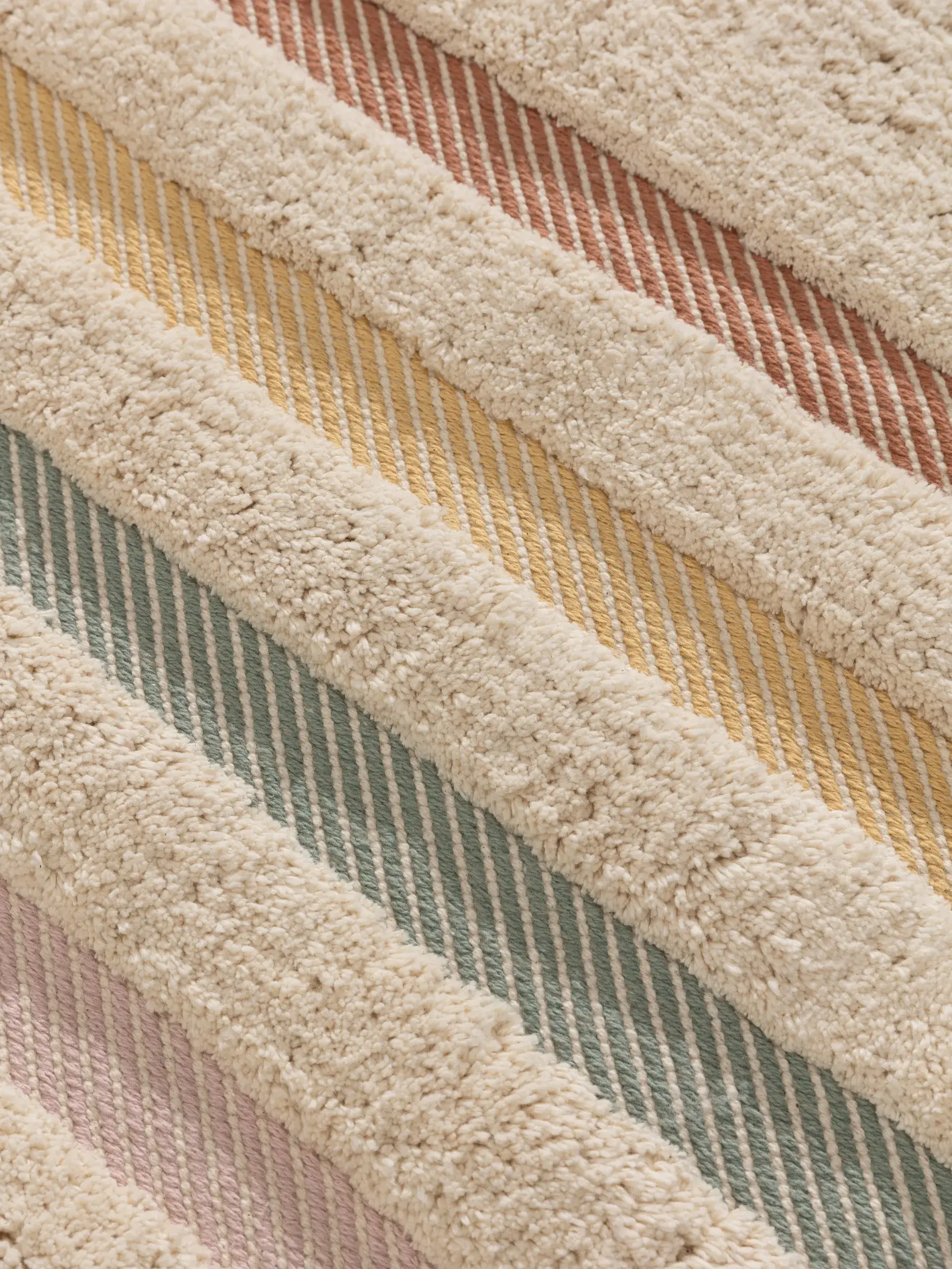 Teppich aus 100% Baumwolle in Multicolor mit 100% Baumwolle hohem Flor von Lytte
