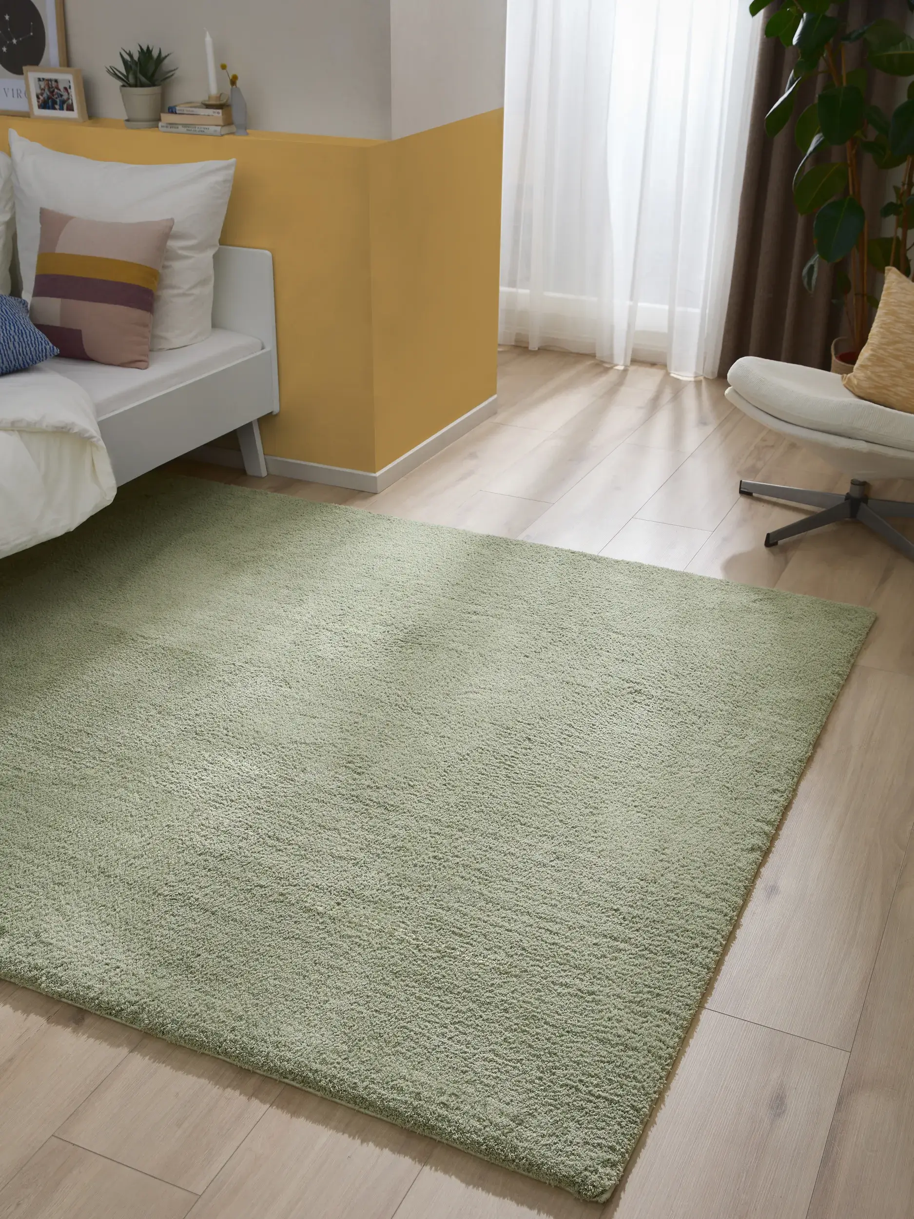 Tapis Soda en 100% Polyester (Microfibre) en Vert de benuta nest