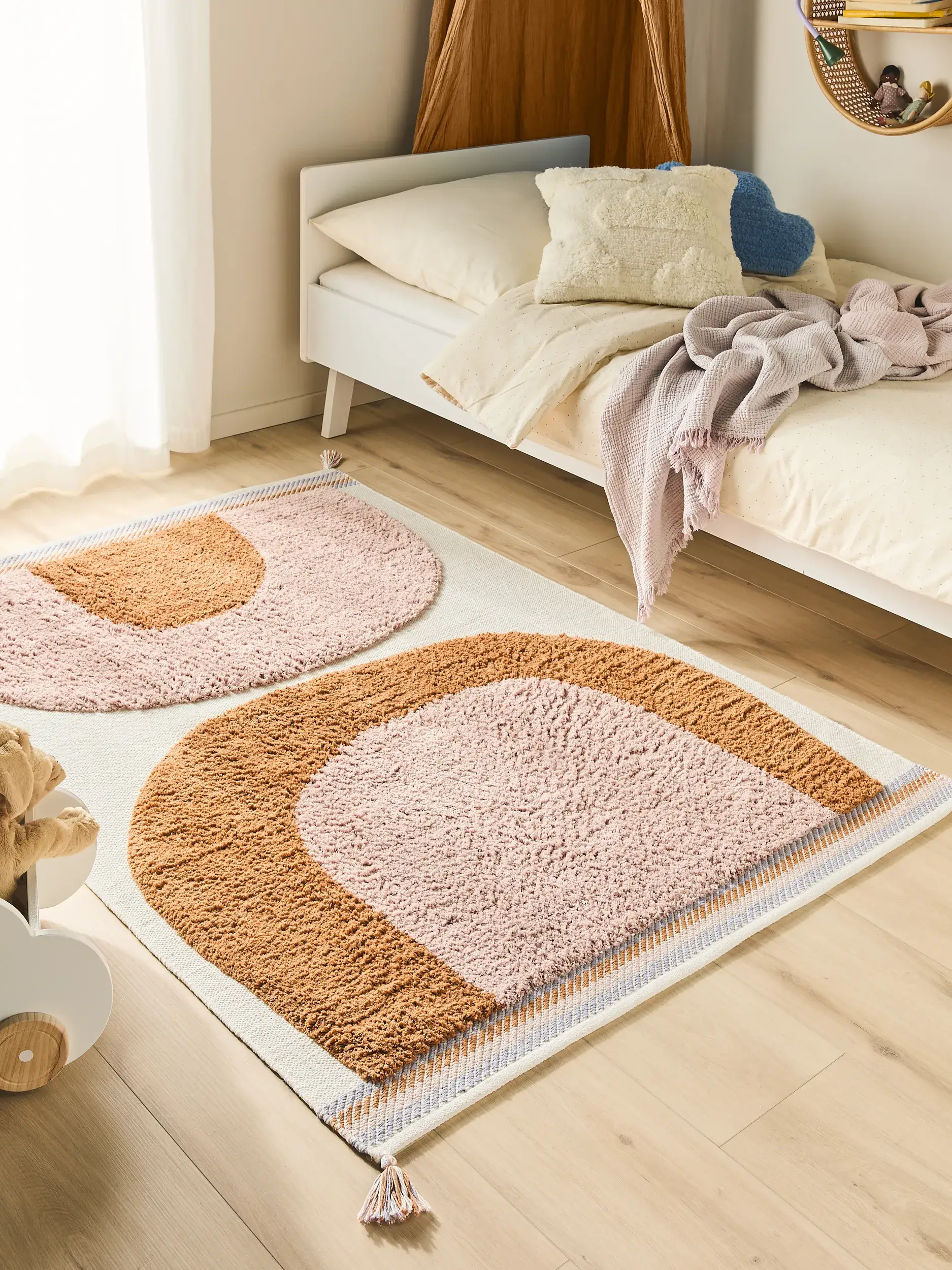 Teppich Ruby aus 100% Bio Baumwolle in Rosa von Lytte