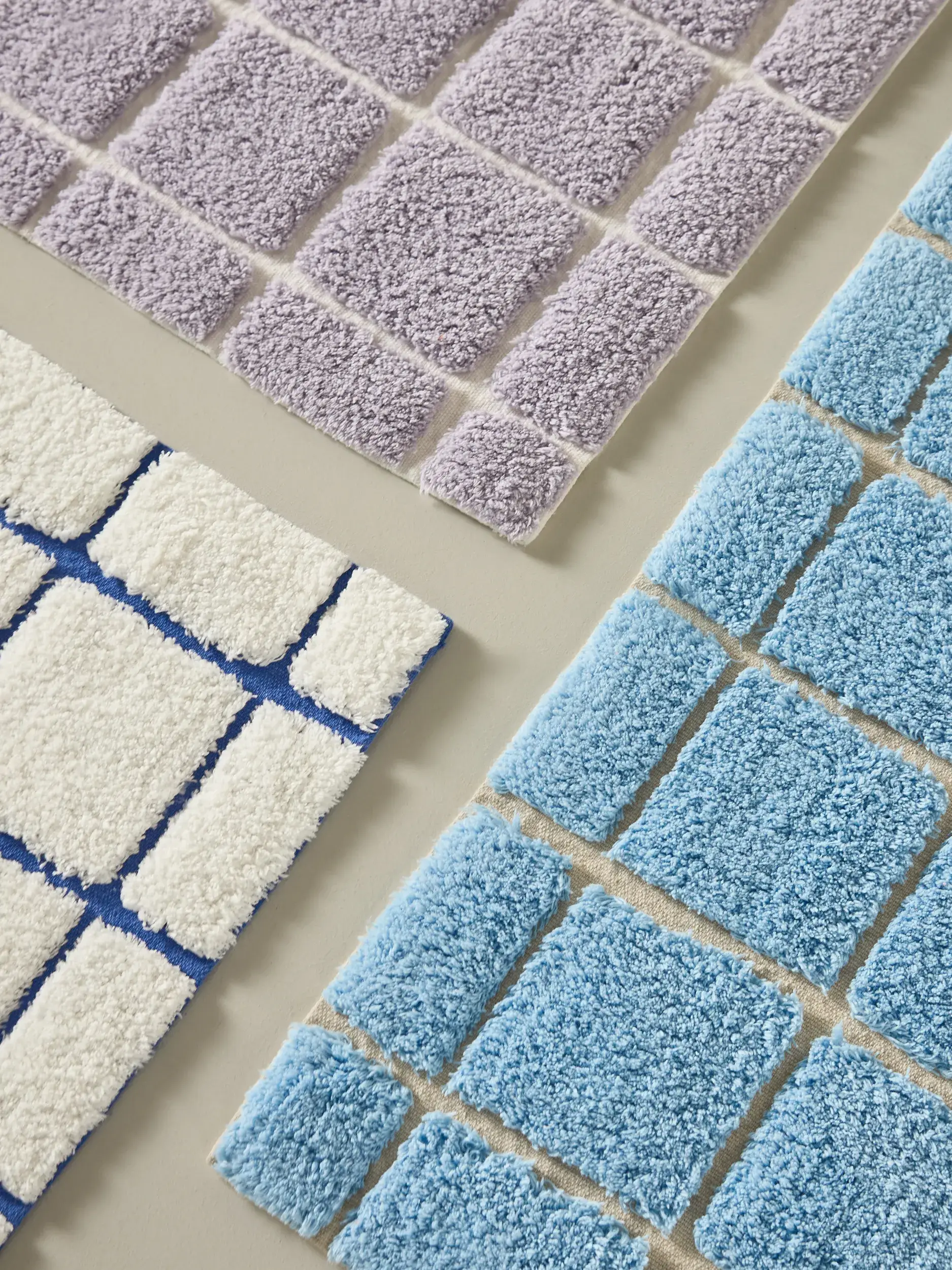 Badrumsmatta Noa Creme/Blå från benuta POP