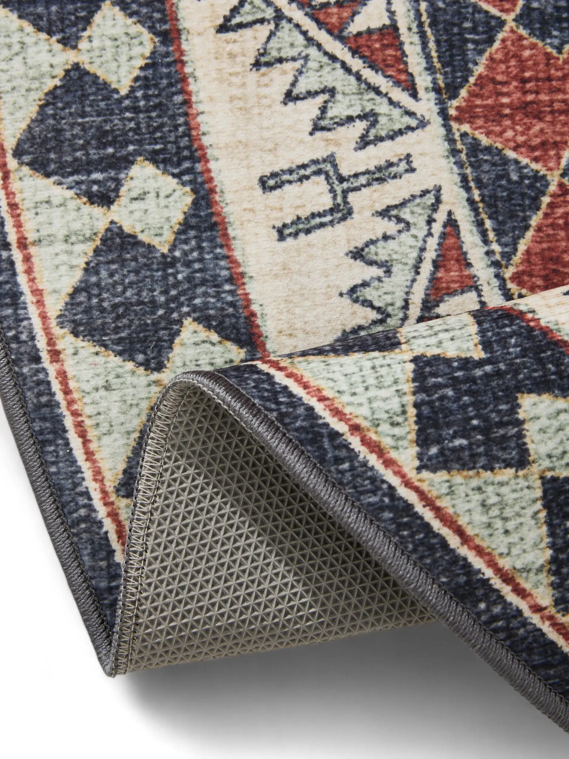 Teppich aus 100% Polyester in Multicolor mit 100% Polyester hohem Flor von benuta Basic