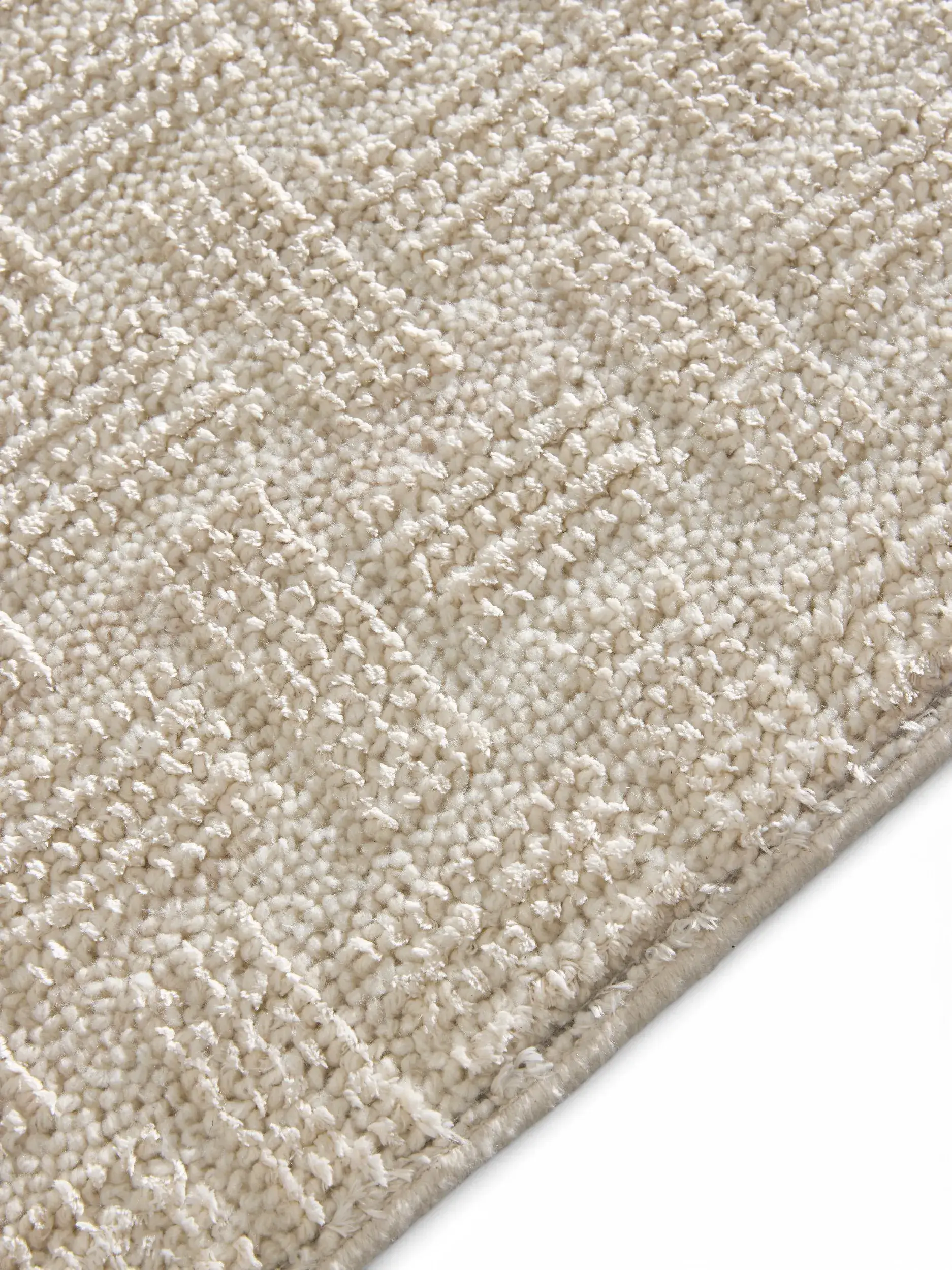Tapijt van 100% Polyester in Wit met een 100% Polyester hoge pool van benuta nest