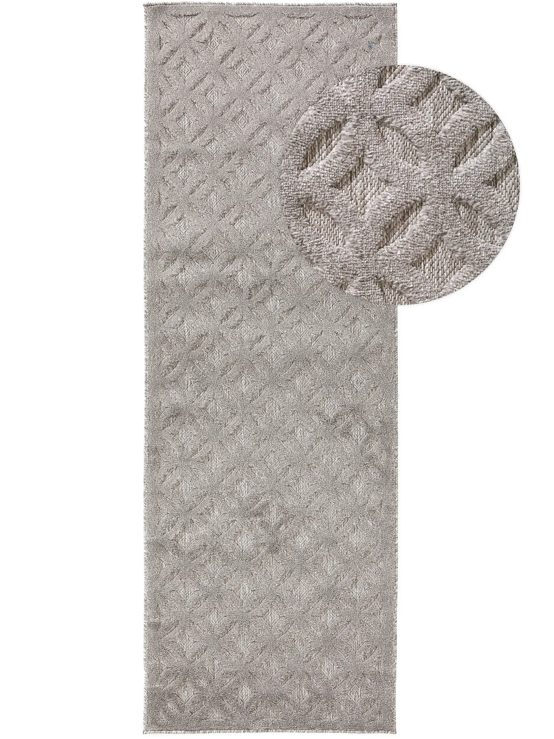 Teppich Bonte aus 100% Polypropylen in Grau von benuta Nest