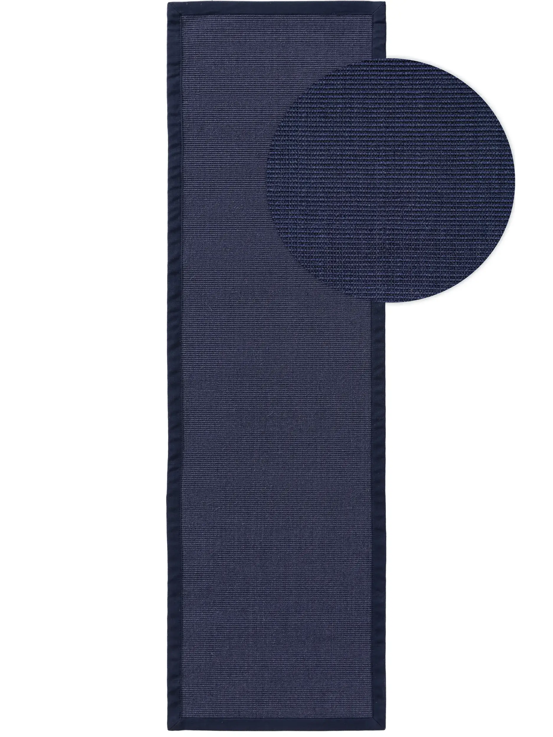 Teppich aus 100% Sisal in Blau mit 100% Sisal hohem Flor von benuta Nest