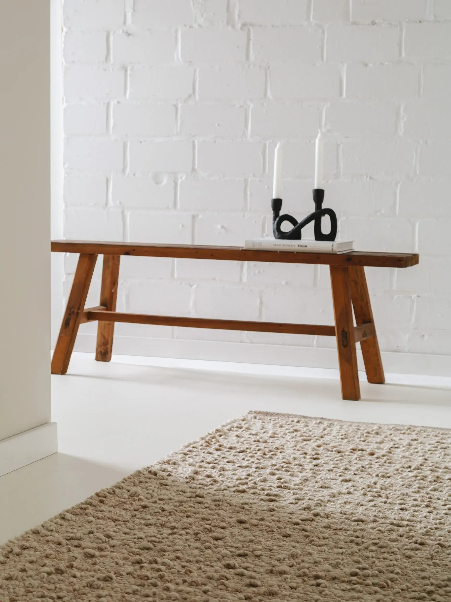 Tappeto di 40% Lana, 30% Cotone, 20% Poliestere, 10% Viscosa in Beige con pelo alto 40% Lana, 30% Cotone, 20% Poliestere, 10% Viscosa da benuta pure