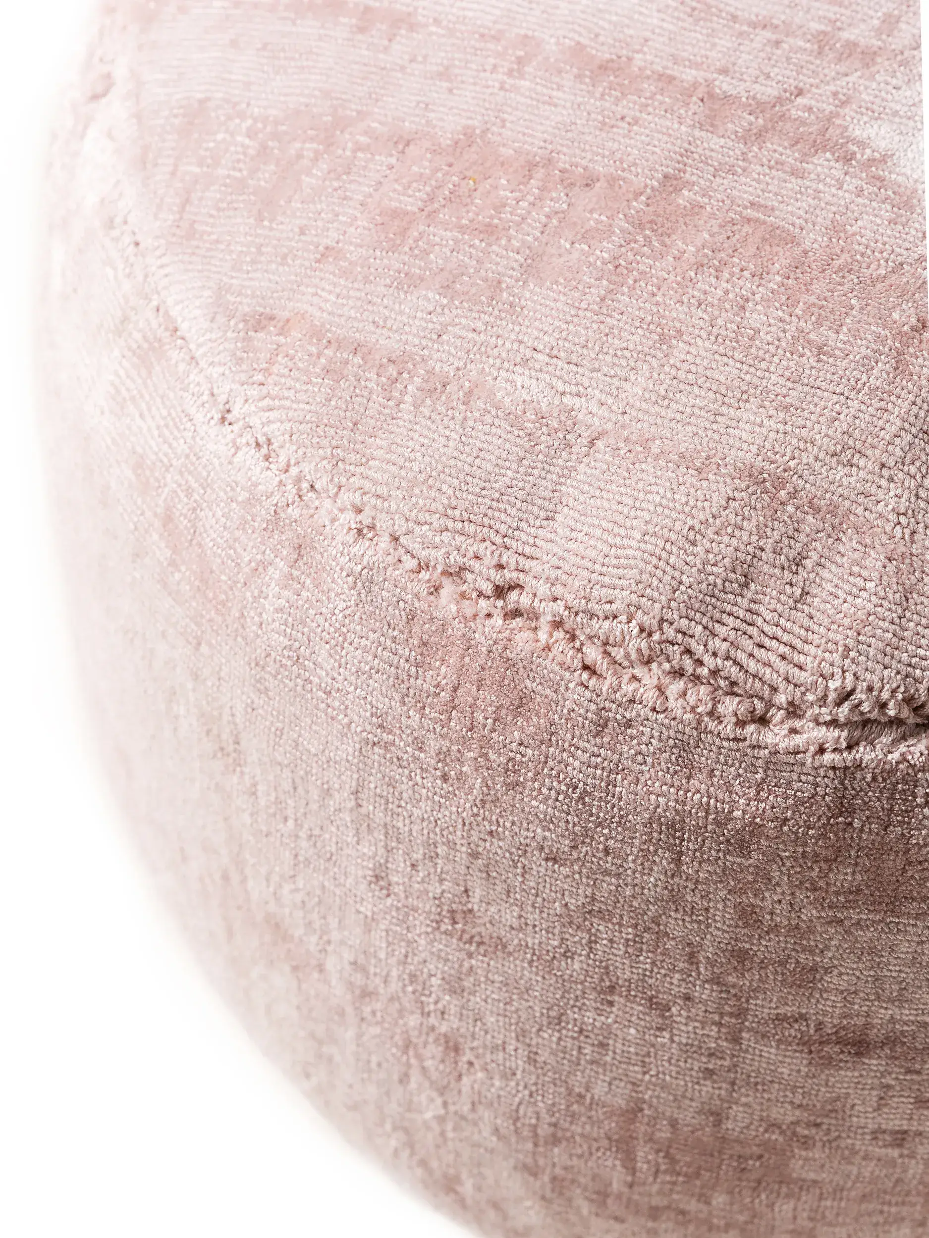 Pouf Nova Rosa in Einfarbig design made of 100% Viscose by benuta Pure