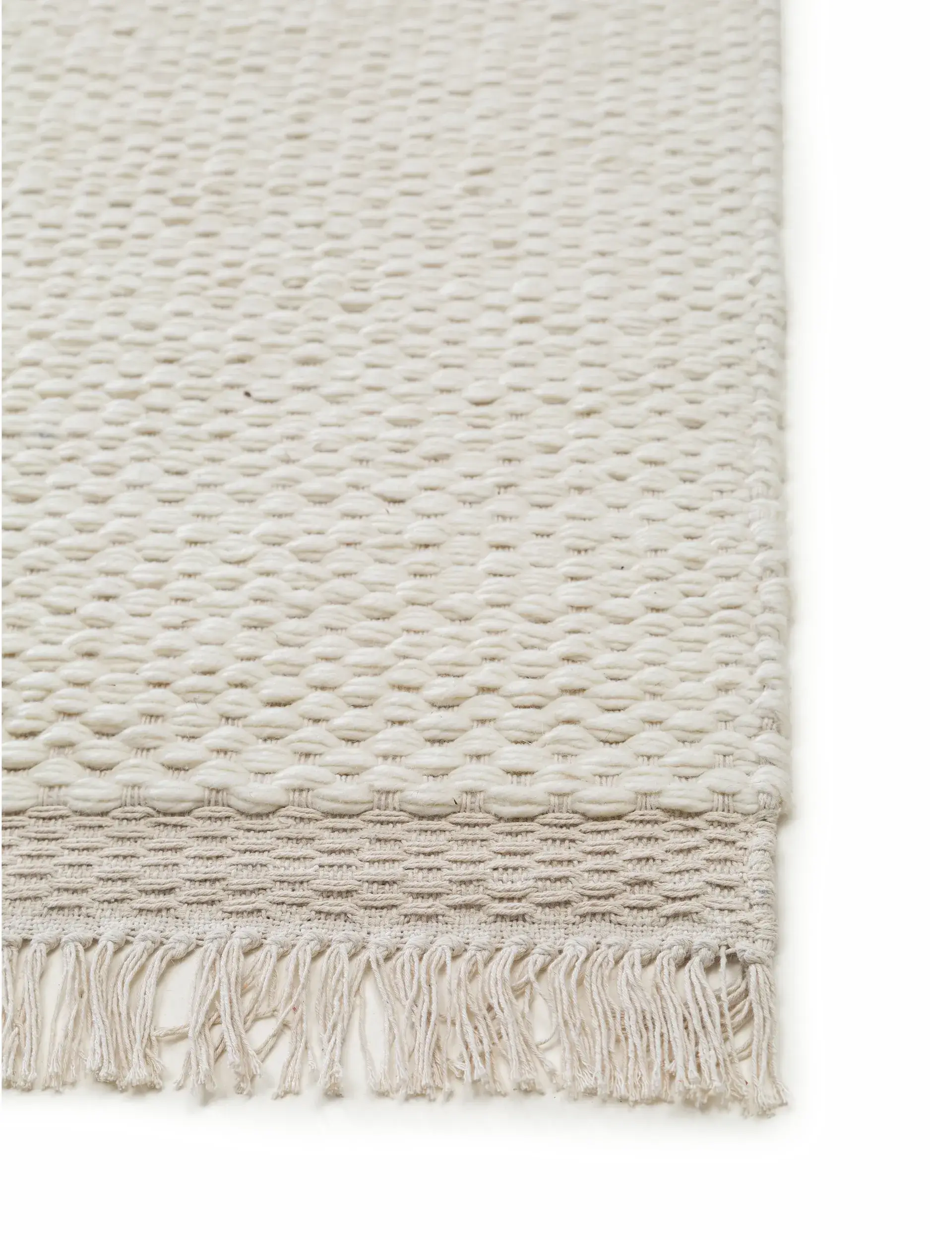 Tapis en 40 % Laine, 30 % Coton, 30 % Viscose en Beige avec une pile de 40 % Laine, 30 % Coton, 30 % Viscose de hauteur de benuta pure