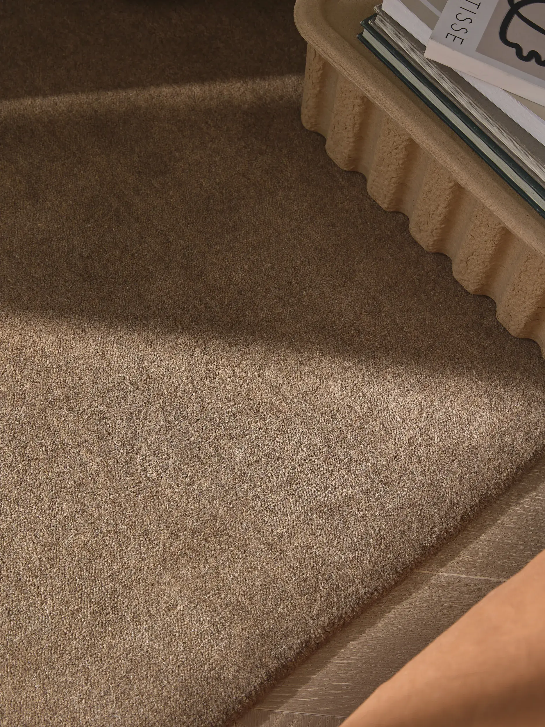 Rug made of 100% Wolle in Braun with a 100% Wolle high pile by benuta Pure