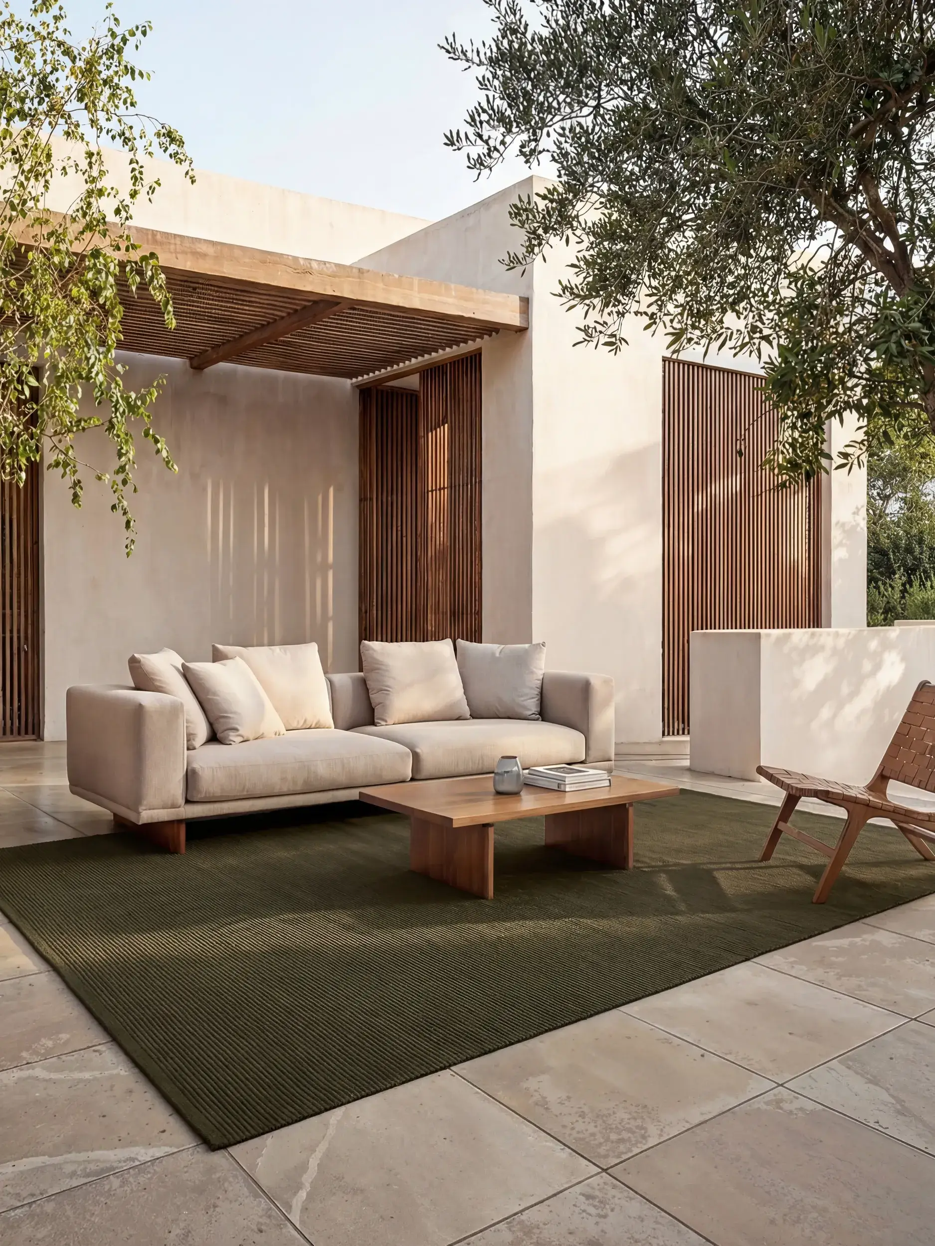 Teppich Arvea aus 100% Polyester (recyceltes PET) in  von benuta Pure