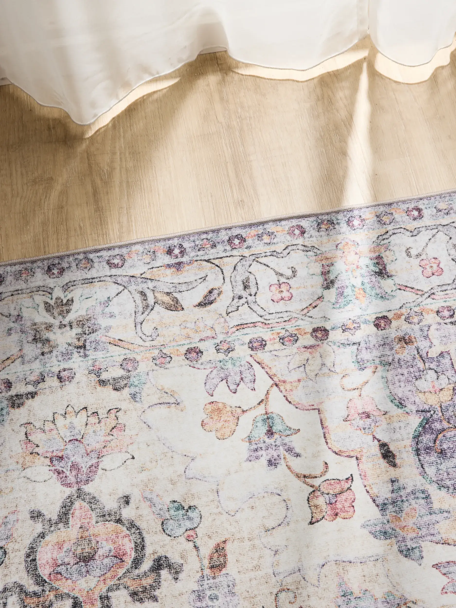 Rug made of 100% Polyester in Multicolour with a 100% Polyester high pile by benuta Basic