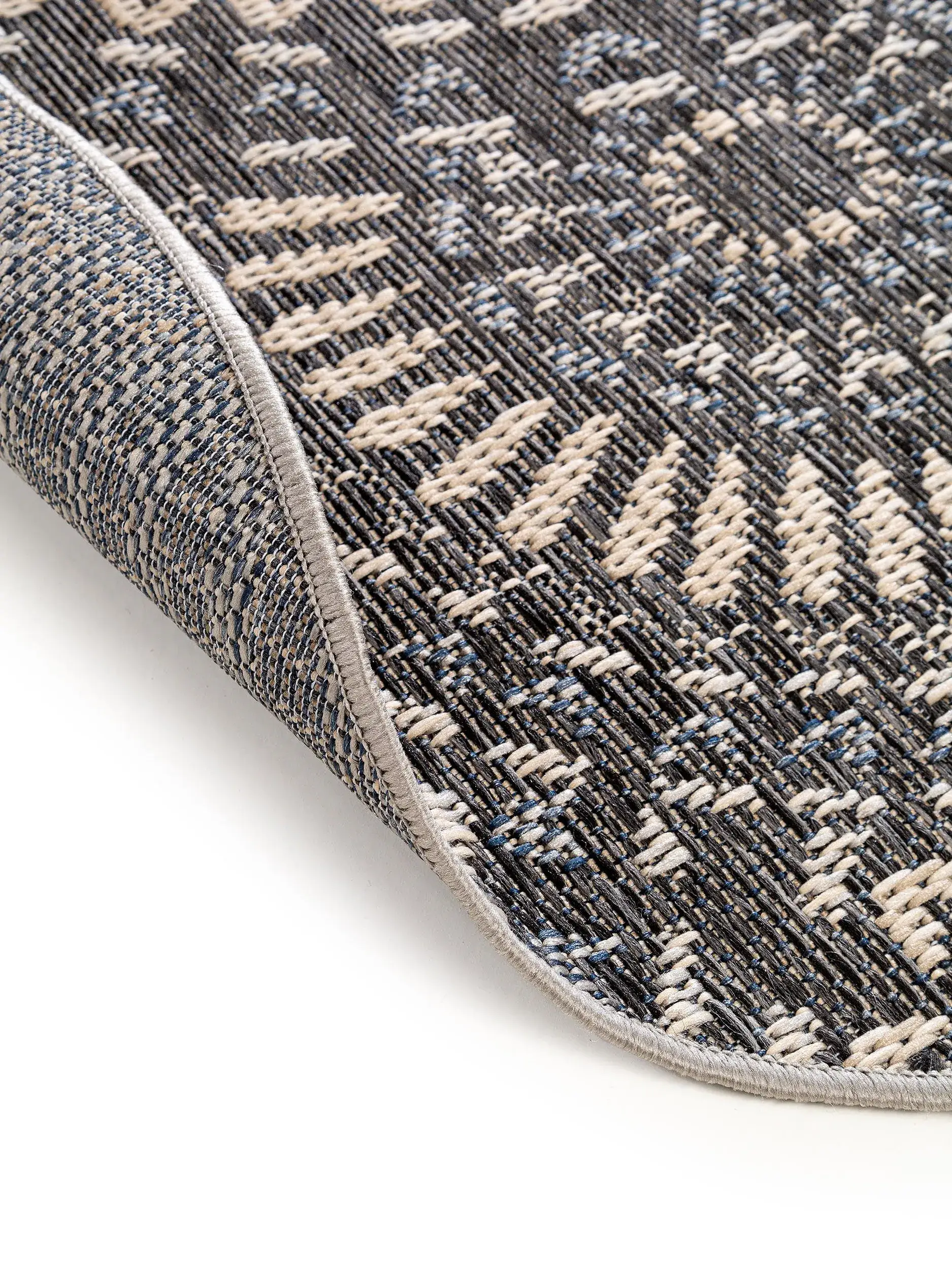 Teppich aus 100% Polypropylen in Blau mit 100% Polypropylen hohem Flor von benuta