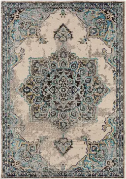 Rug Casa Beige/Turquoise