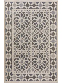 In- & Outdoor-Teppich River Beige/Blau