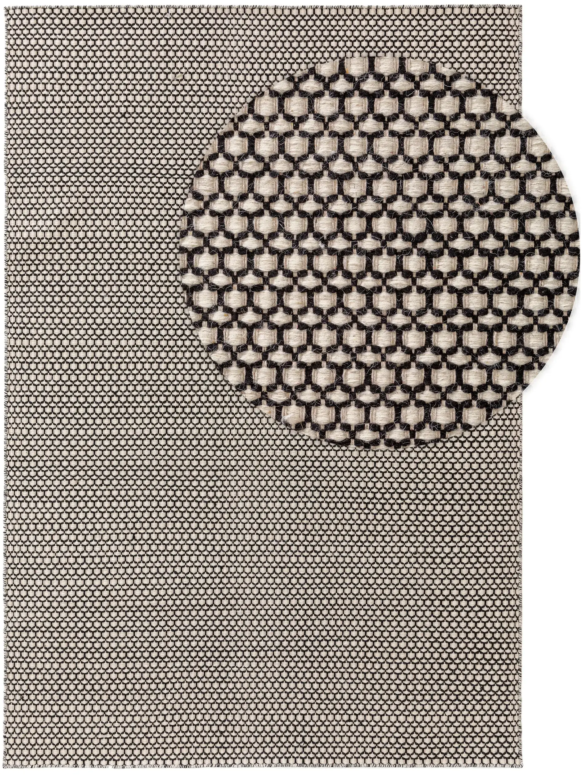 Tappeto di 80% Lana, 20% Cotone in Beige con pelo alto 80% Lana, 20% Cotone da benuta Finest