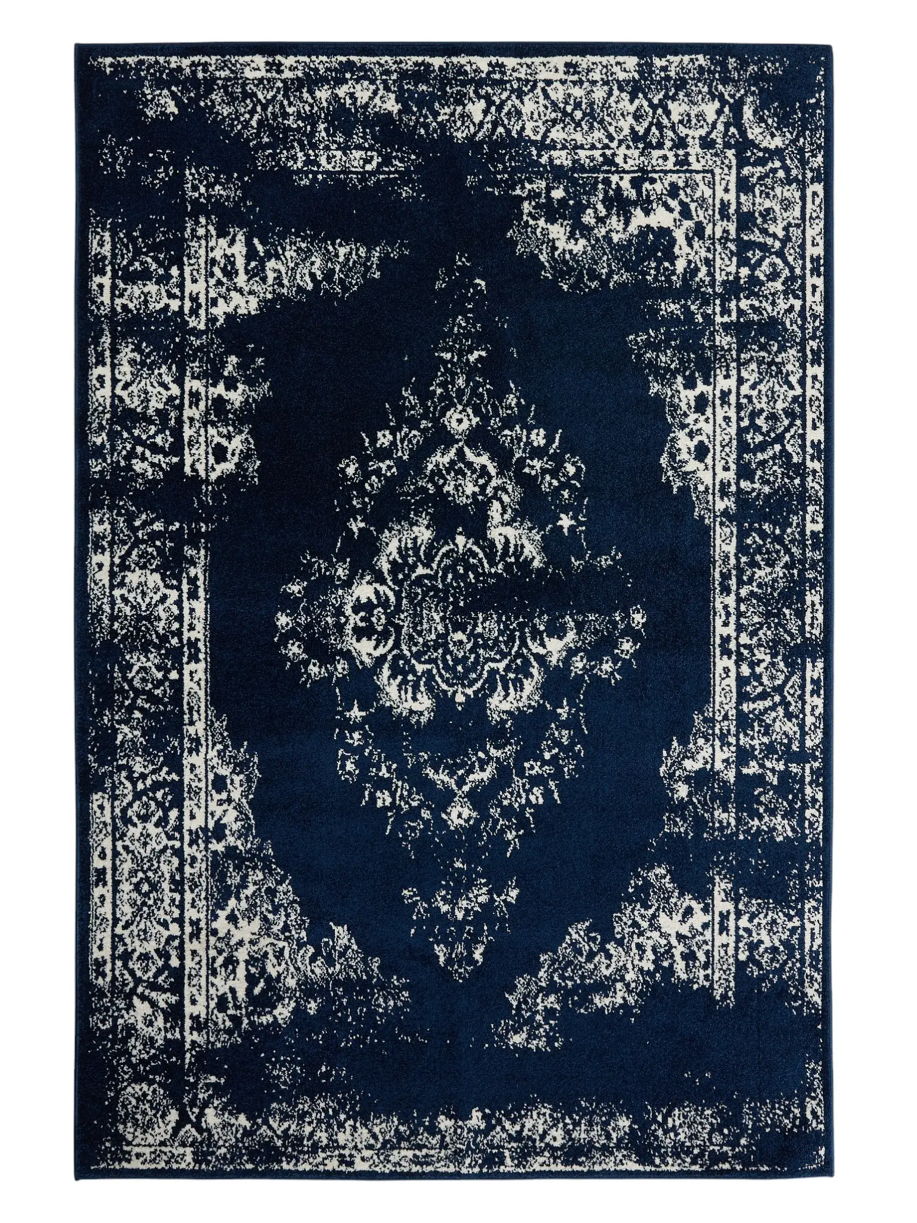Tapete de 100% Polipropileno em Azul com pelo de 100% Polipropileno de altura da benuta Basic