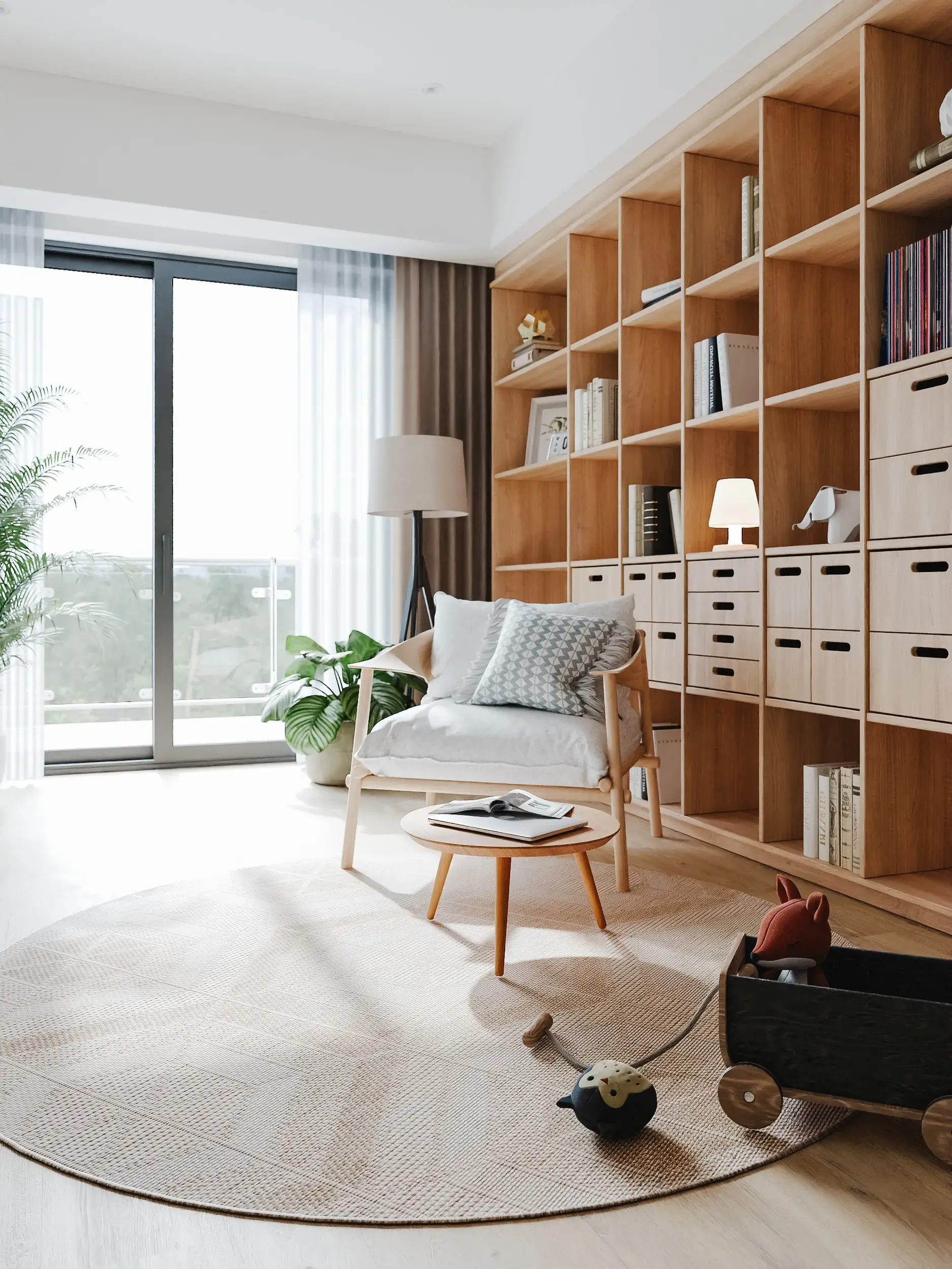 Rug made of 100% Polypropylen in White with a 100% Polypropylen high pile by benuta Nest