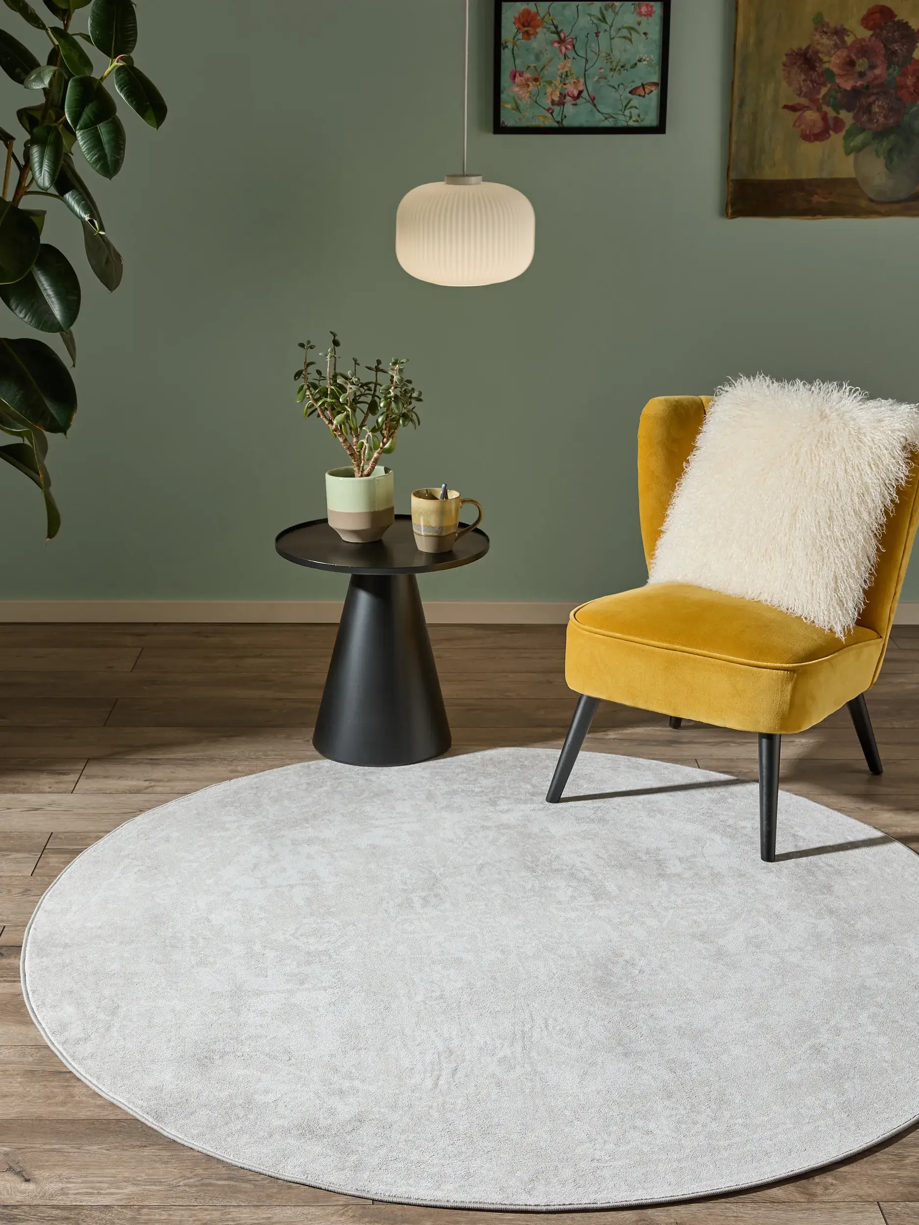 Teppe av 100% Polyester i Taupe med 100% Polyester høy lugg fra benuta Nest