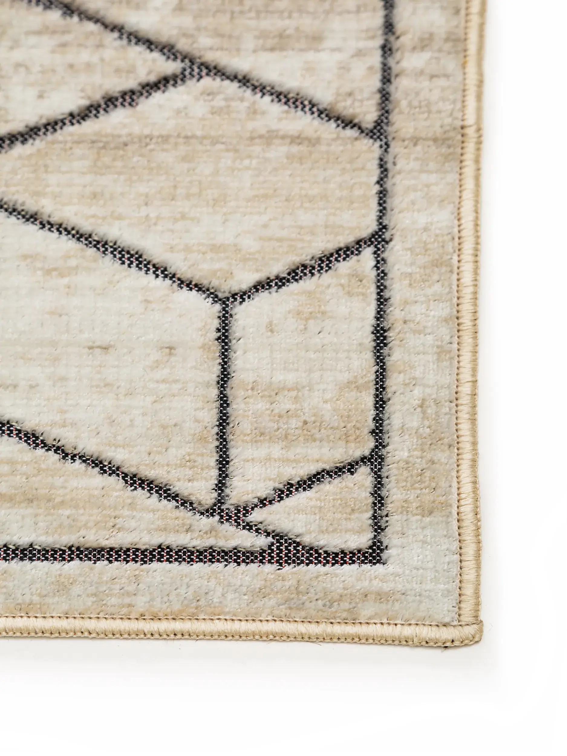 Teppich aus 100% Polyester in Beige mit 100% Polyester hohem Flor von benuta