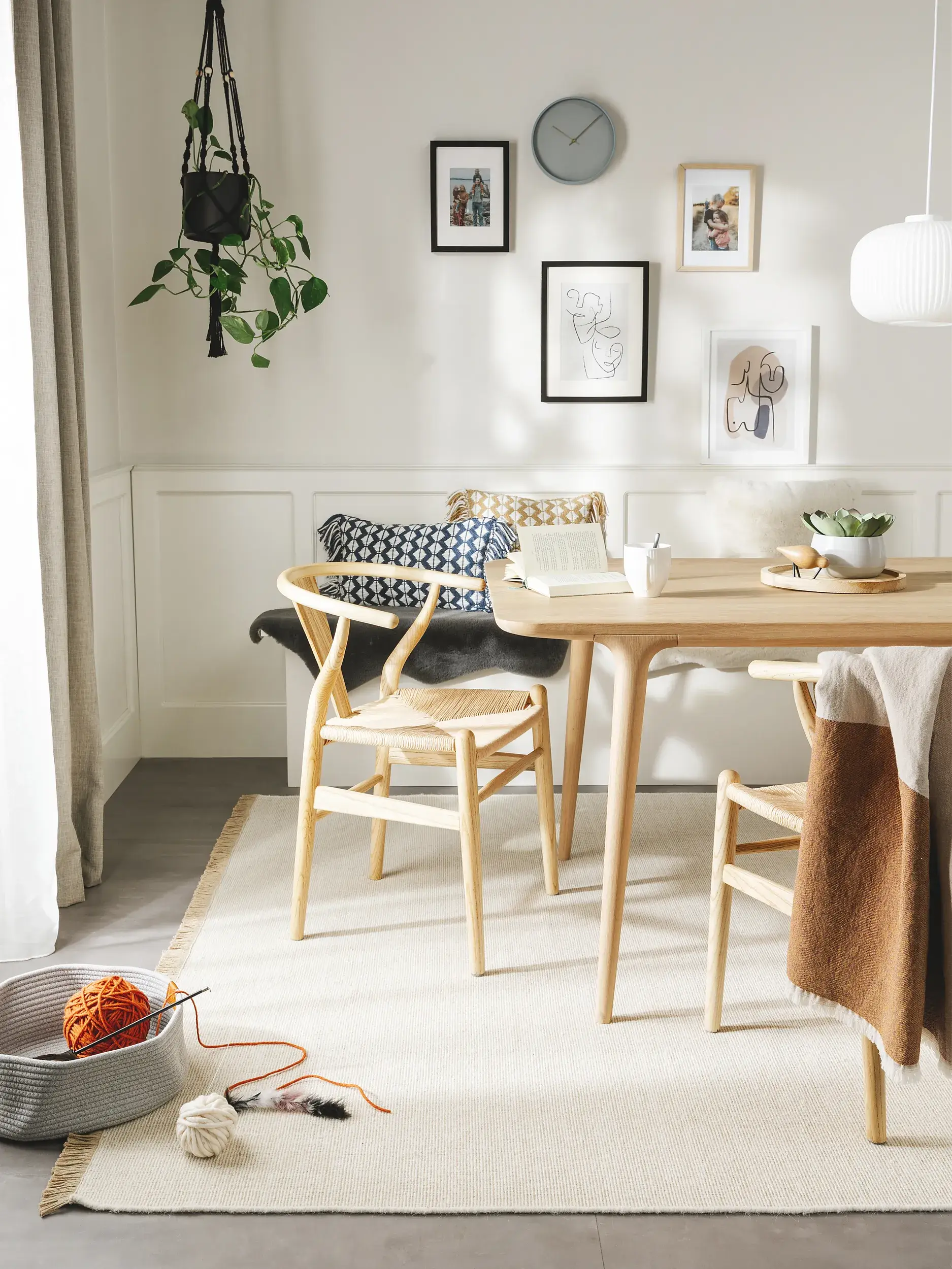Teppich aus 70% Wolle, 30% Baumwolle in Beige mit 70% Wolle, 30% Baumwolle hohem Flor von benuta Nest