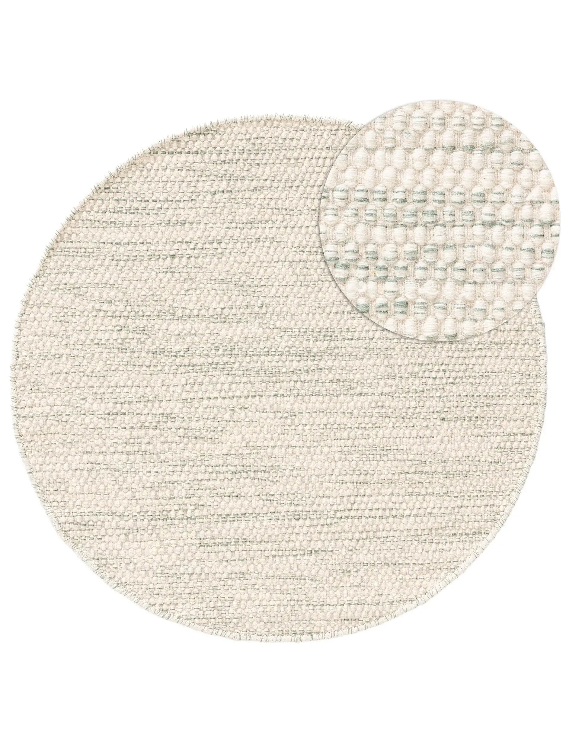 Teppich aus 100% Wolle (aus Neuseeland) in Grün mit 100% Wolle (aus Neuseeland) hohem Flor von Lytte