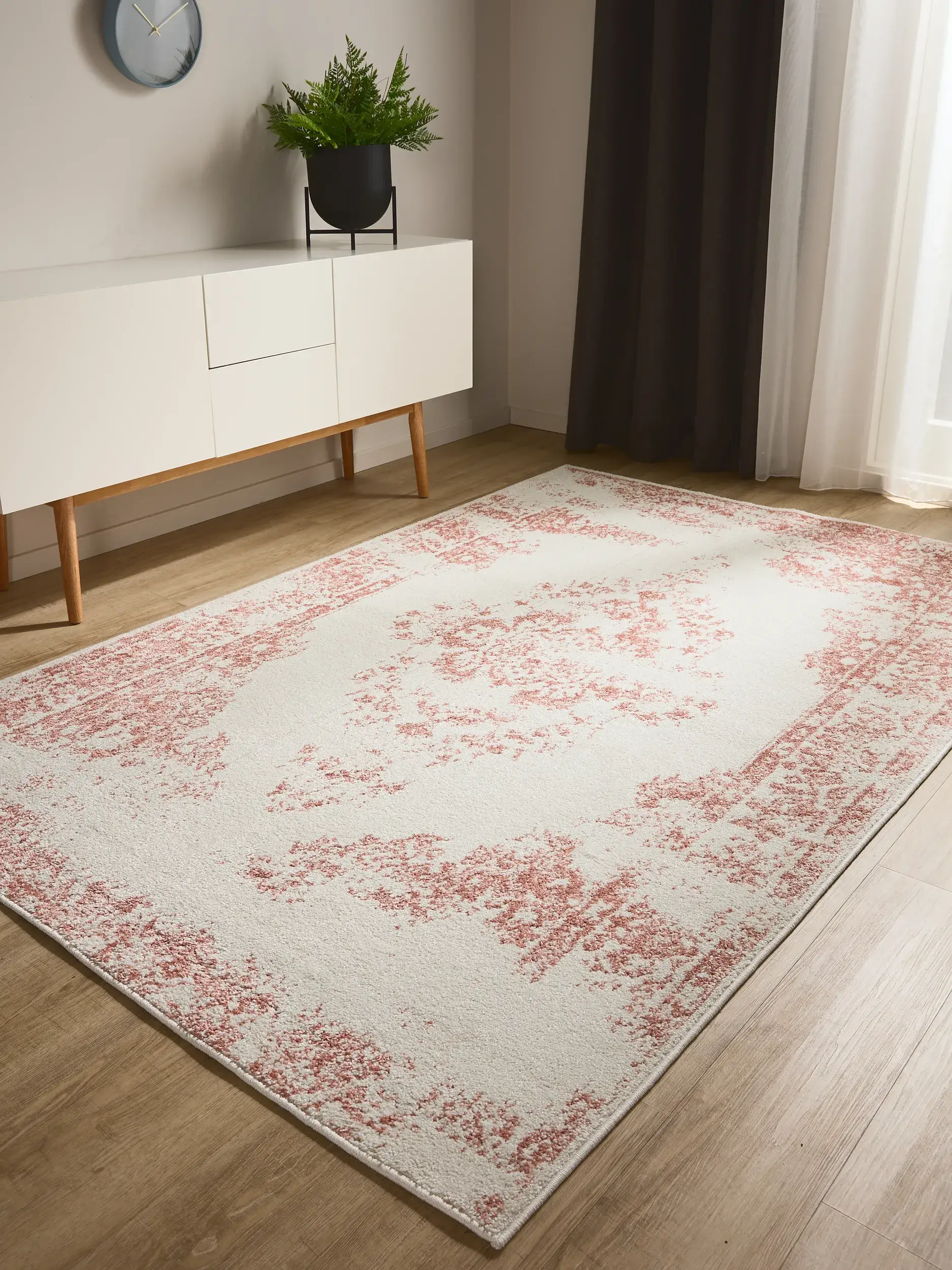 Rug made of 100% Polypropylen in Beige with a 100% Polypropylen high pile by benuta Basic