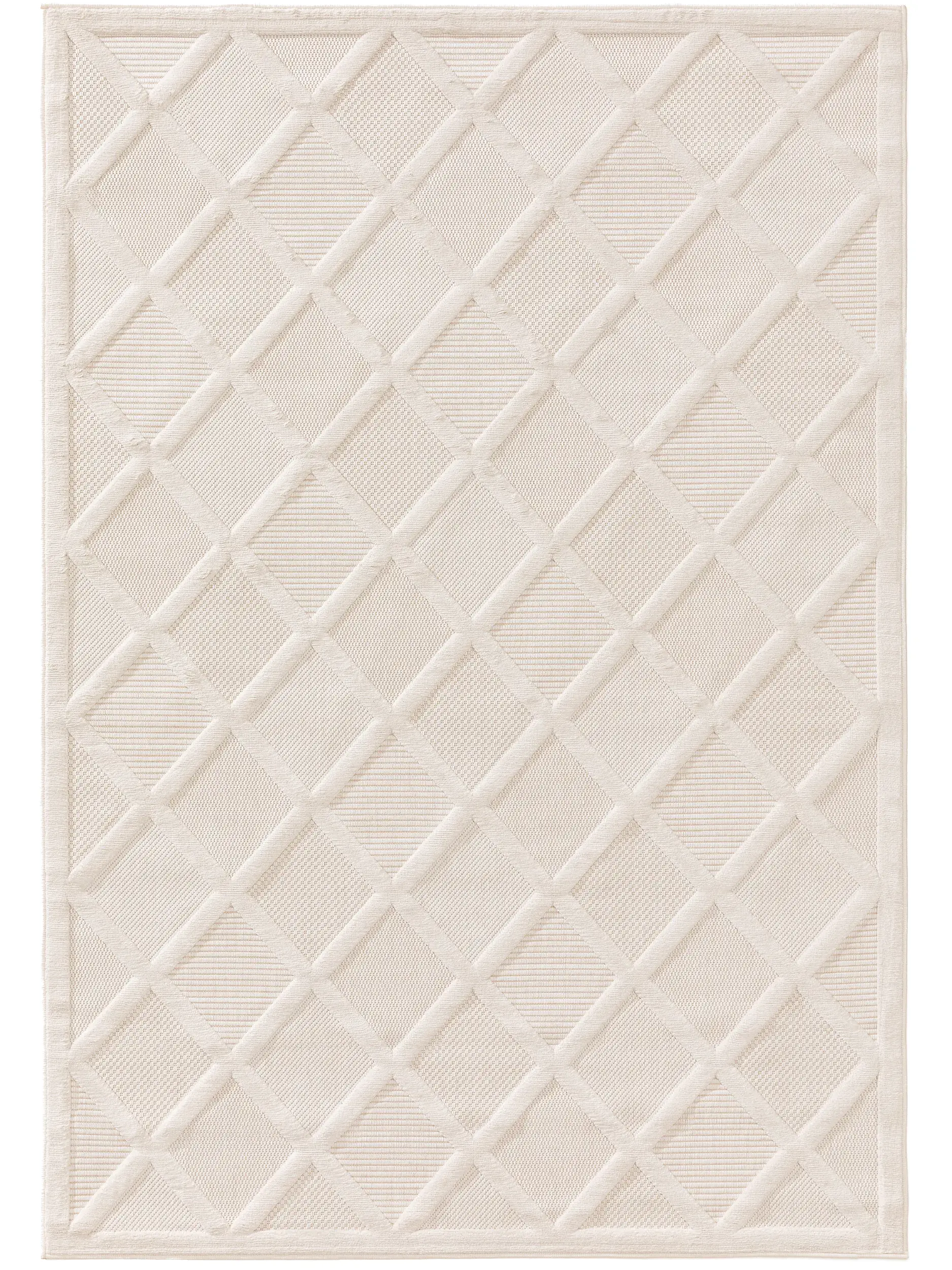 Rug made of 100% Polypropylen in Beige with a 100% Polypropylen high pile by benuta Nest
