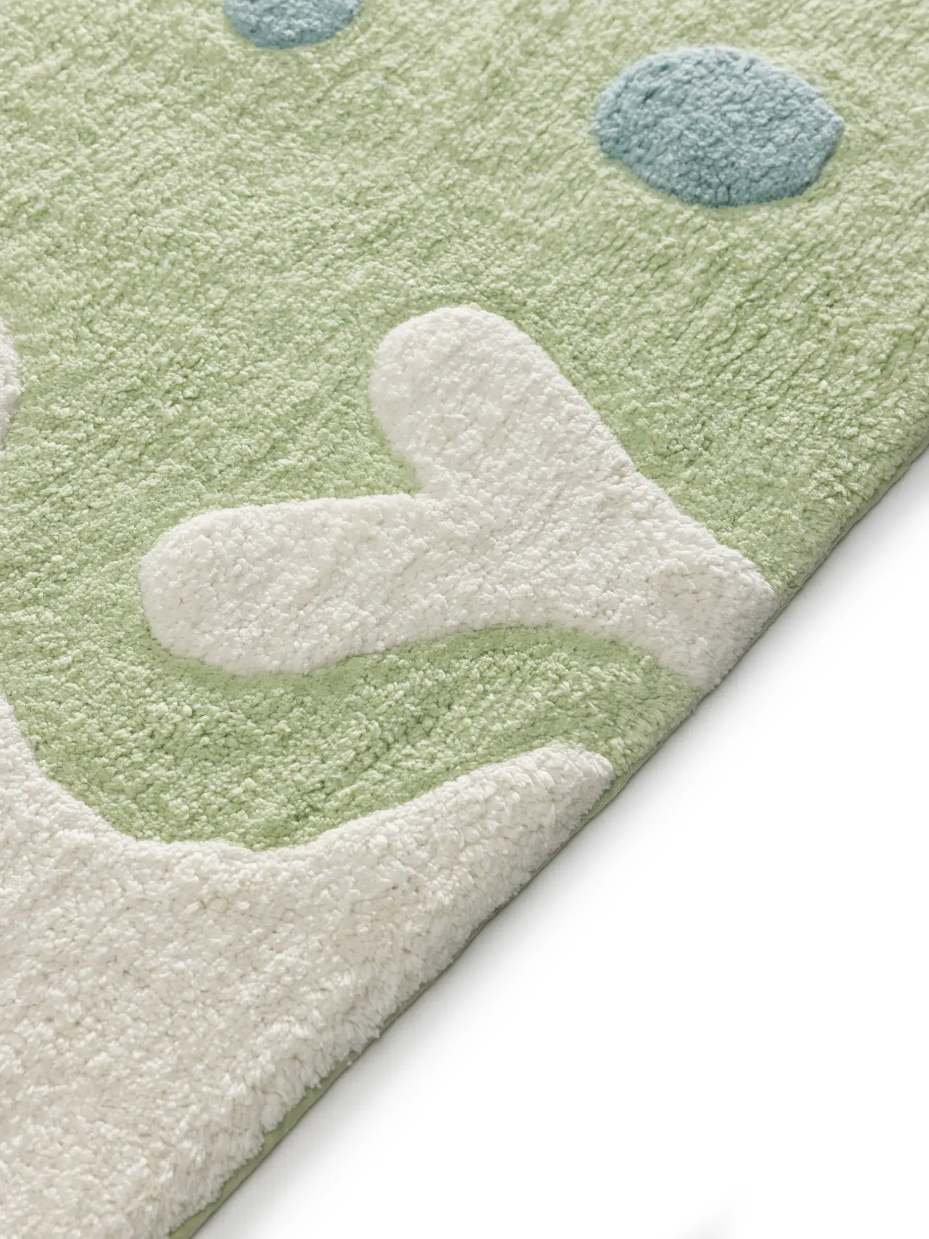 Teppich aus 100% Kierrätetty Puuvilla in Monivärinen mit 100% Kierrätetty Puuvilla hohem Flor von Lytte