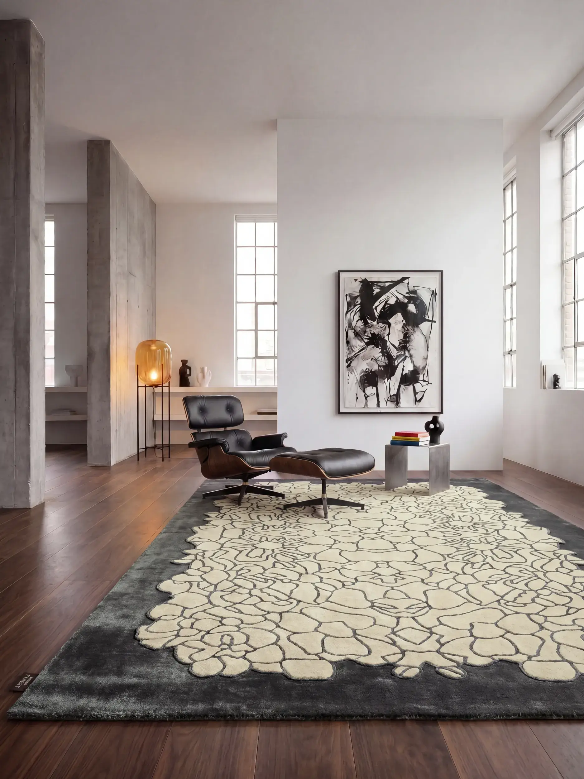 Tapis Tizian en 50% Laine (50% de Nouvelle-Zélande), 50% Lyocell (TENCEL™) en  de benuta Finest