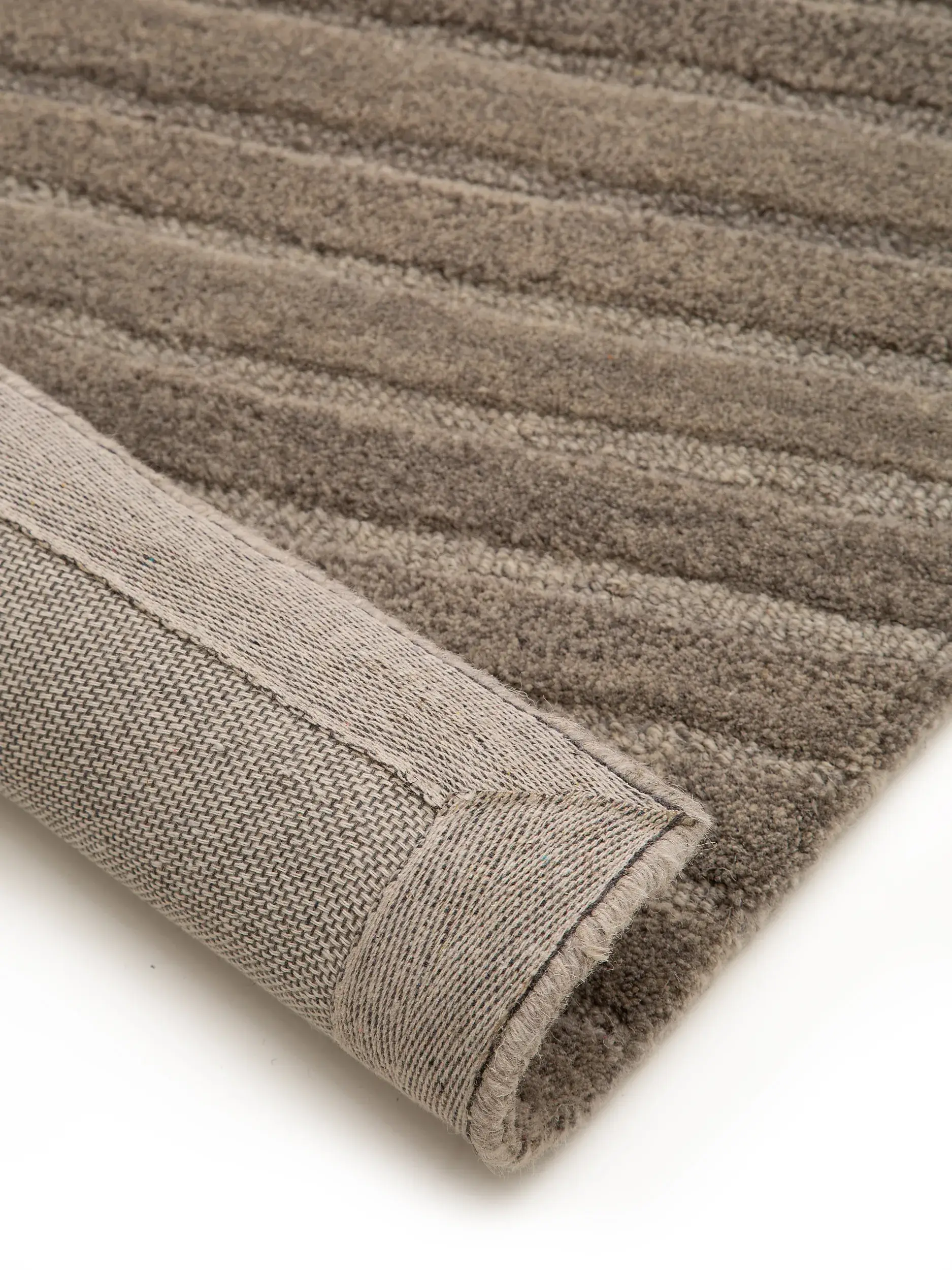 Matta av 100% Ull i Beige med 100% Ull hög lugg från benuta pure