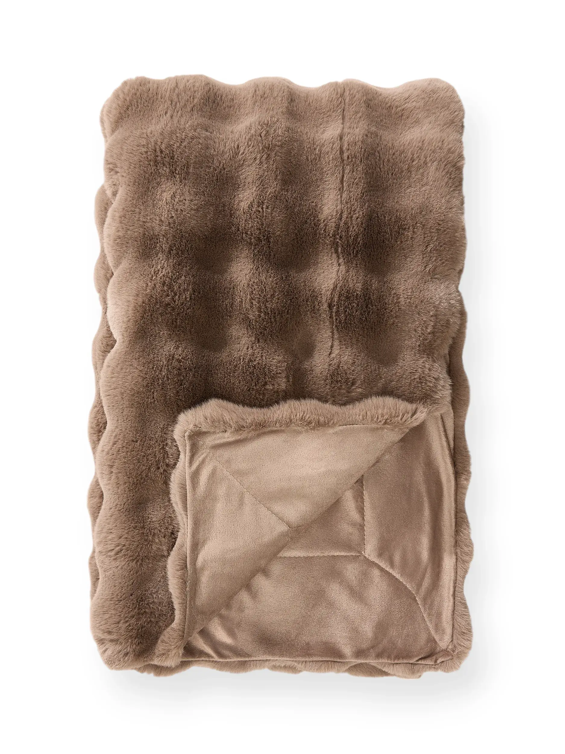 Blanket Dave Brown in Solid design made of 100% Polyester by benuta Nest