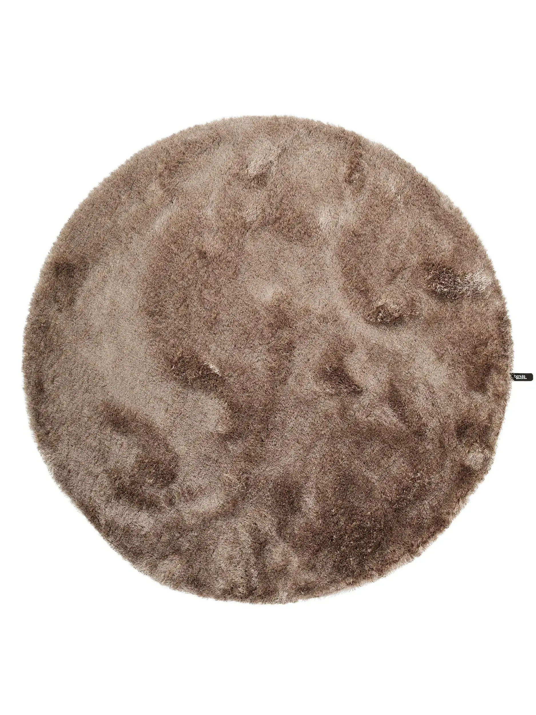 Teppich aus 100% Polyester in Braun mit 100% Polyester hohem Flor von benuta Nest