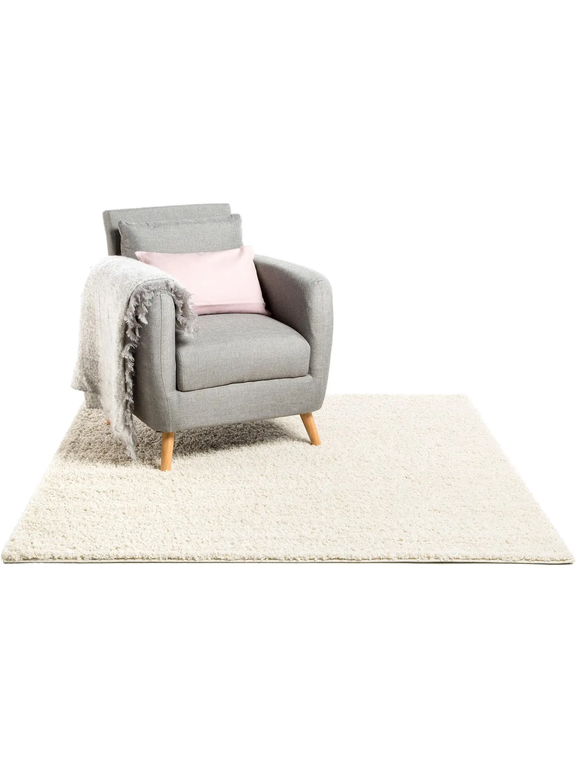 Teppe av 100% Polypropylen i Beige med 100% Polypropylen høy lugg fra benuta
