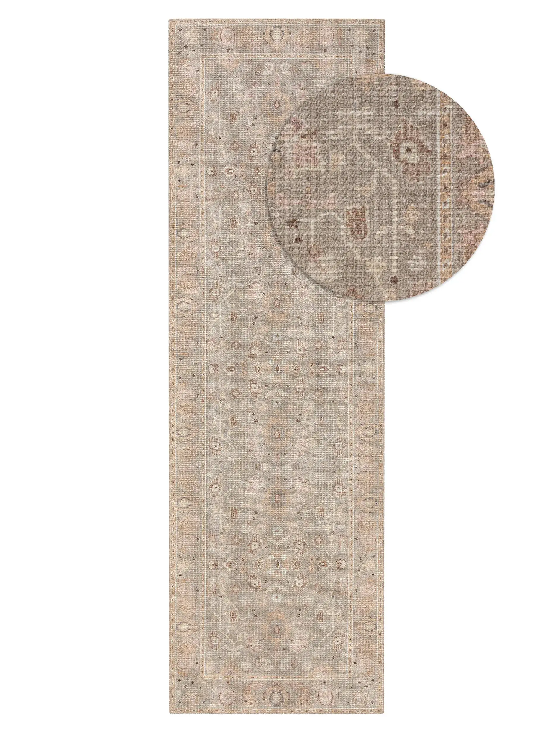 Rug made of 50% Polyester, 50% Polycotton in Beige with a 50% Polyester, 50% Polycotton high pile by benuta Nest