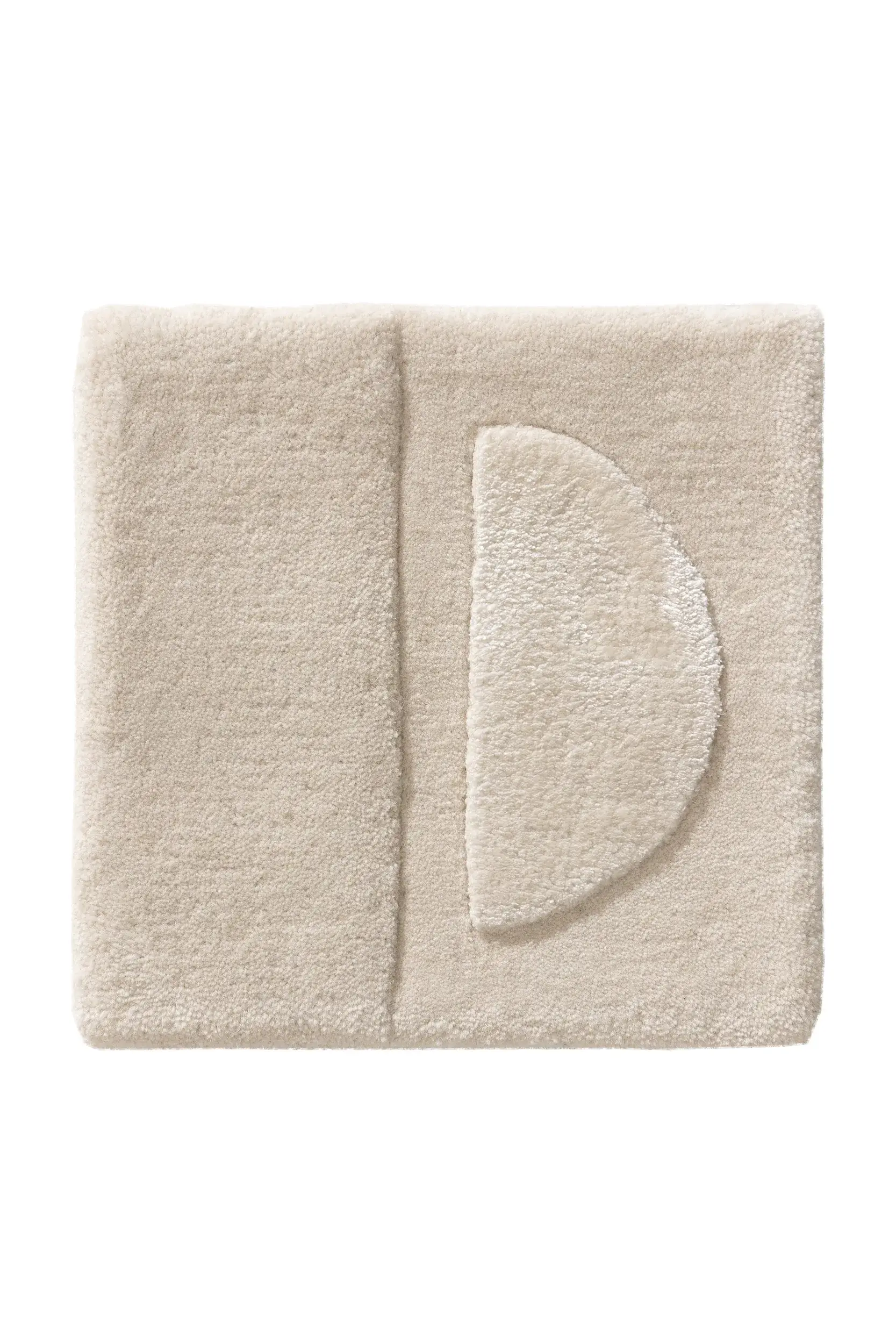 Teppich aus 75% Wolle, 25% Lyocell (Tencel™) in Beige mit 75% Wolle, 25% Lyocell (Tencel™) hohem Flor von benuta Finest
