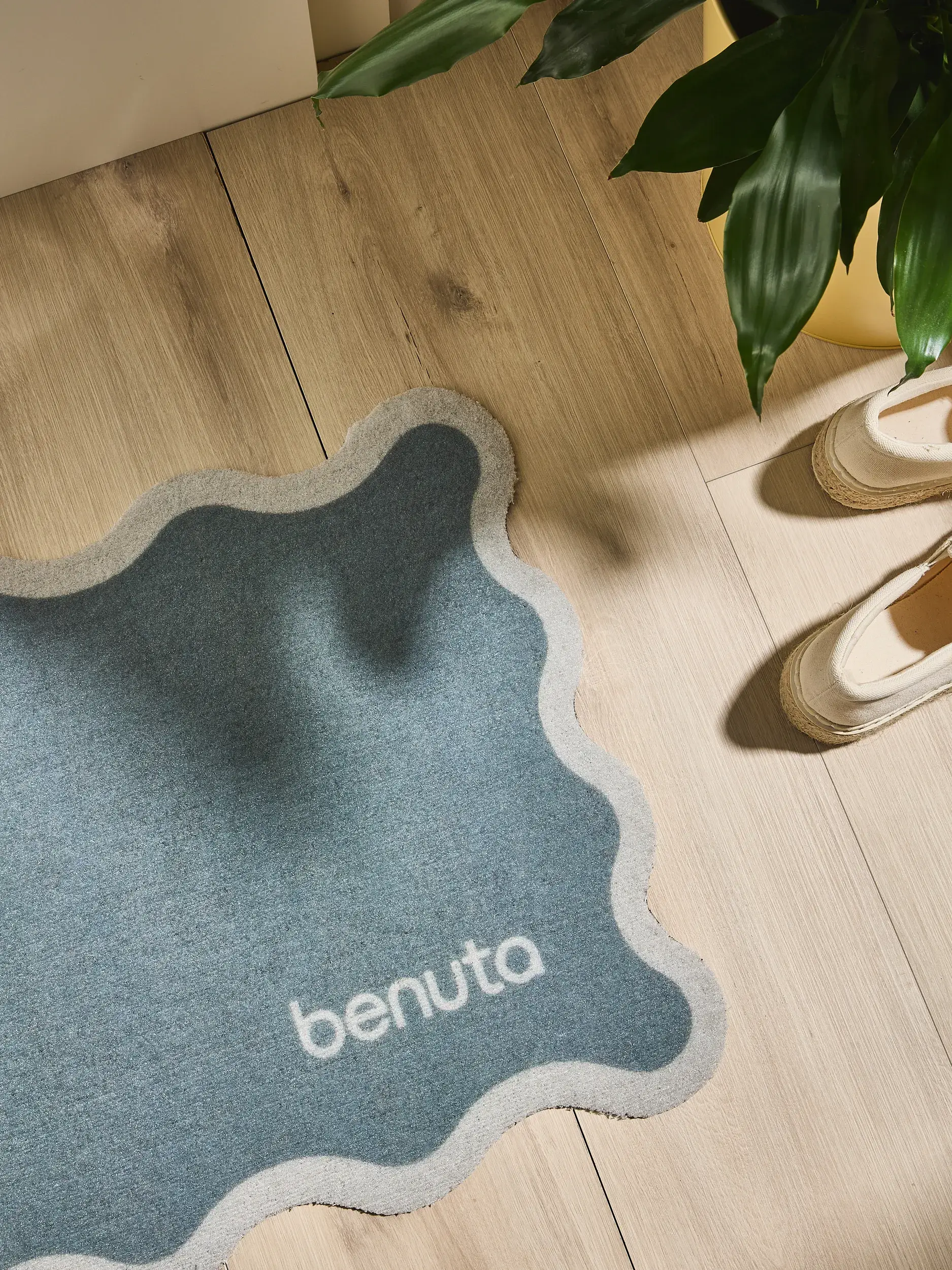 Wycieraczka Curl szary im Design Obramowanie aus 100% Poliester (PET recyklingowany) von benuta