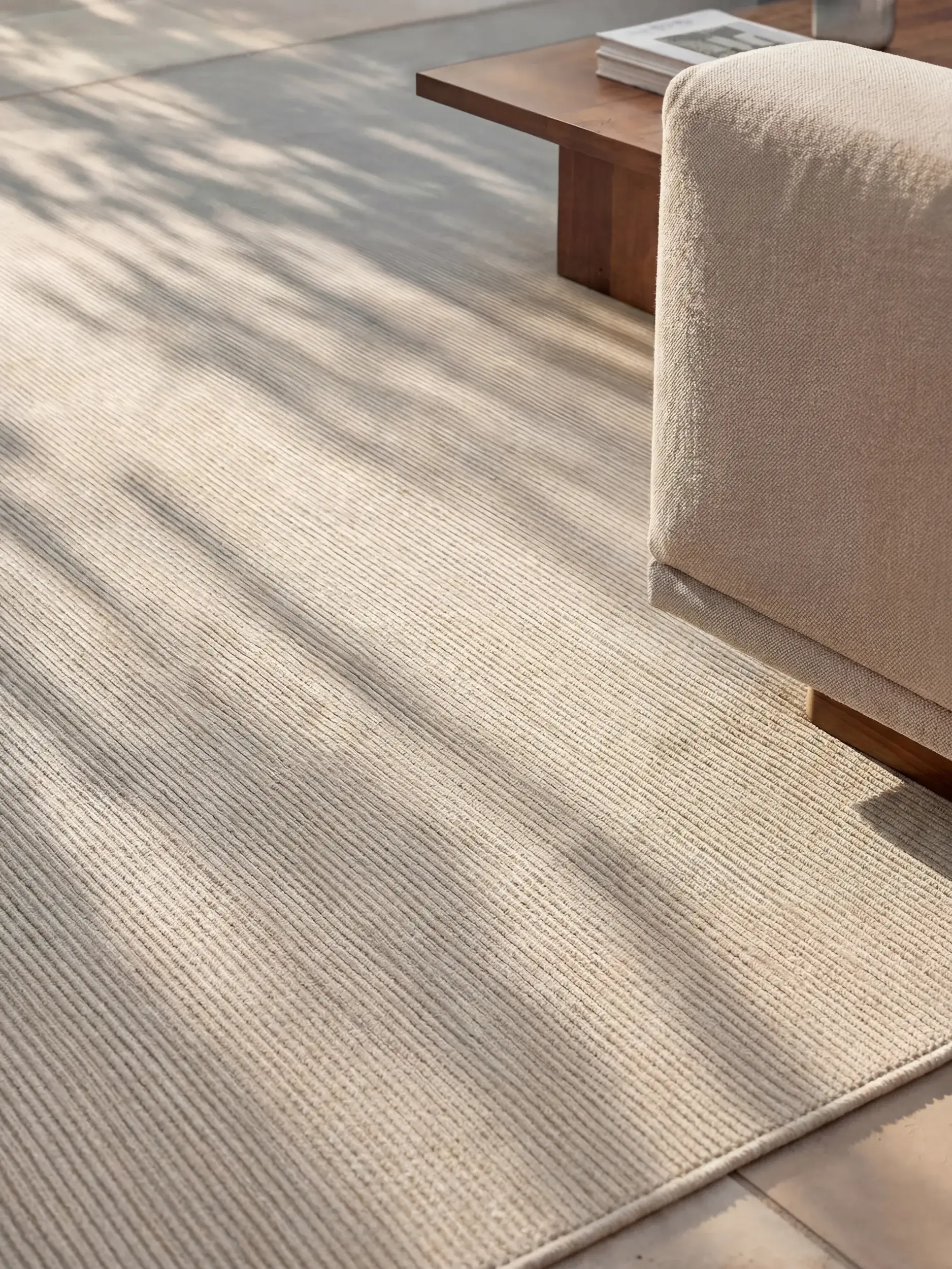 Teppich Arvea aus 100% Polyester (recyceltes PET) in  von benuta Pure