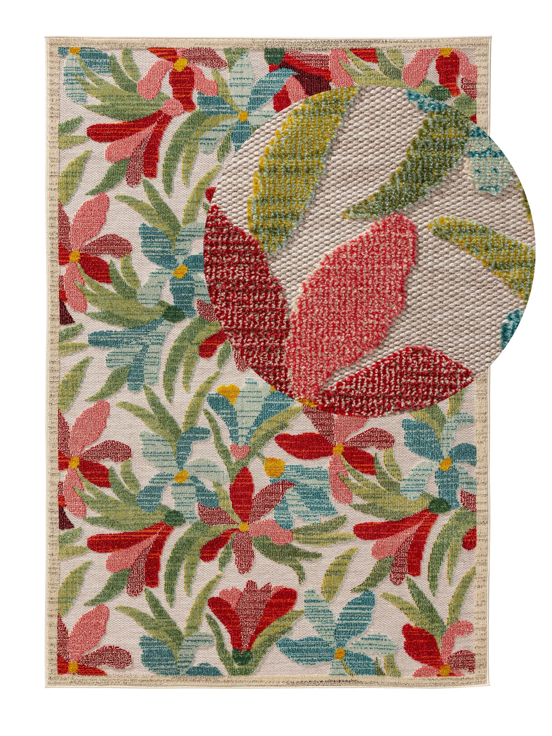 Teppich aus 100% Polypropylen in Multicolor mit 100% Polypropylen hohem Flor von benuta Nest