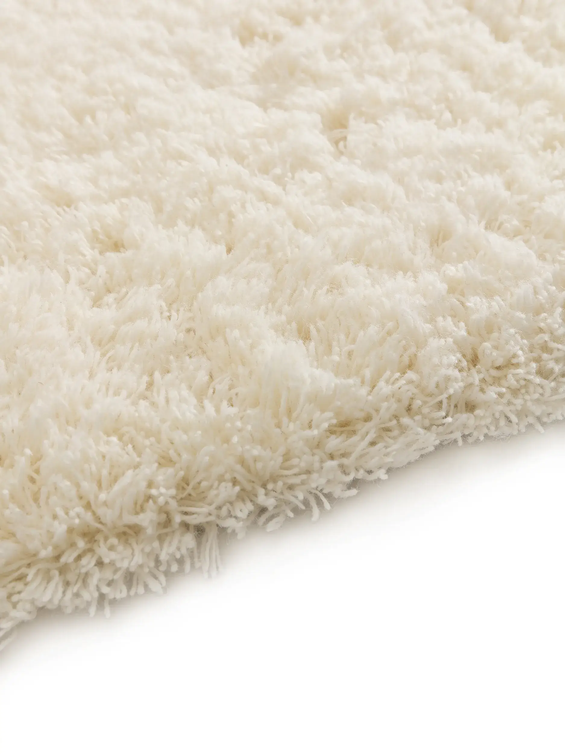 Matta av 100% Ull i Beige med 100% Ull hög lugg från benuta pure