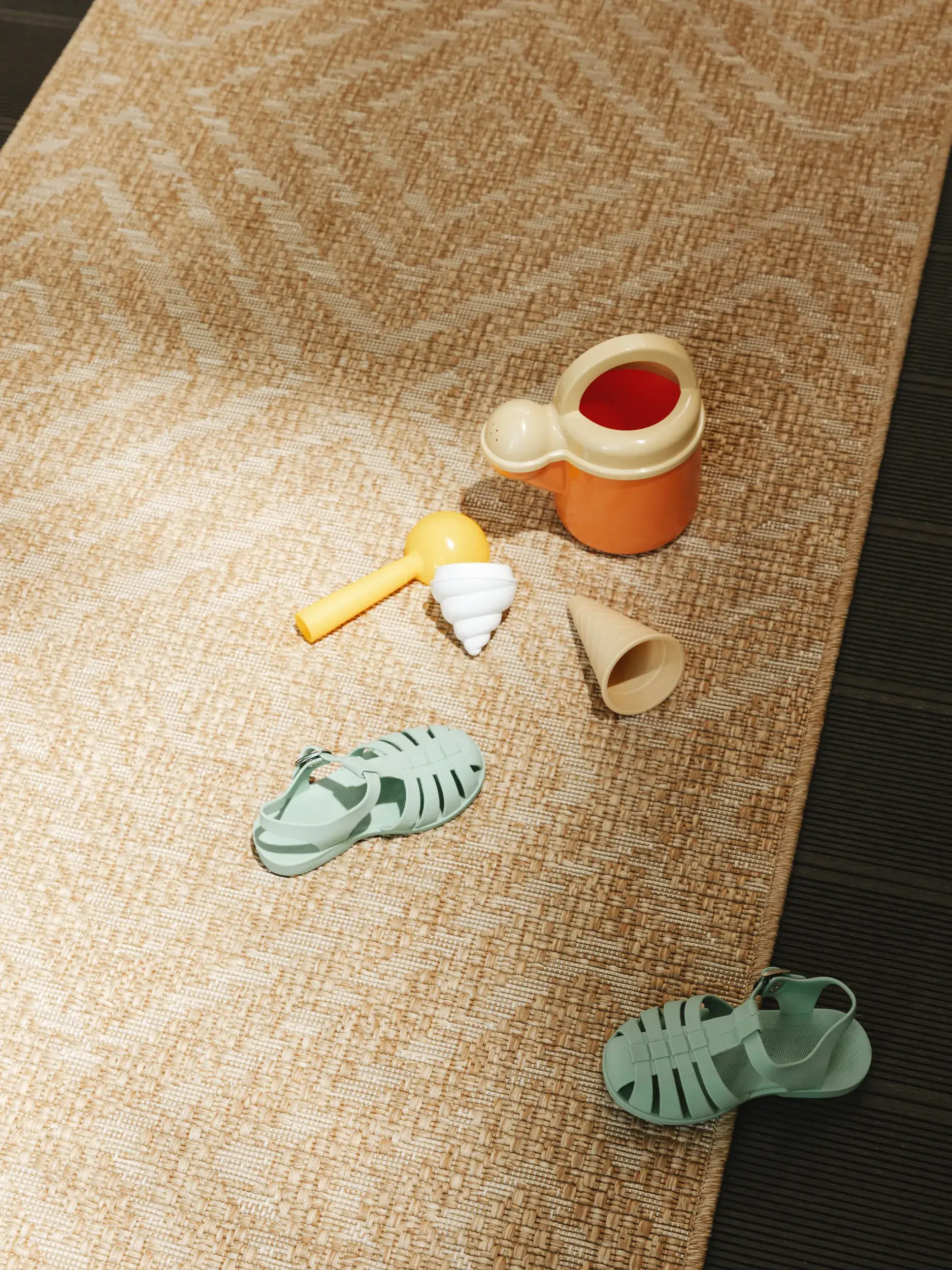 Rug made of 100% Polypropylen in Brown with a 100% Polypropylen high pile by benuta Nest