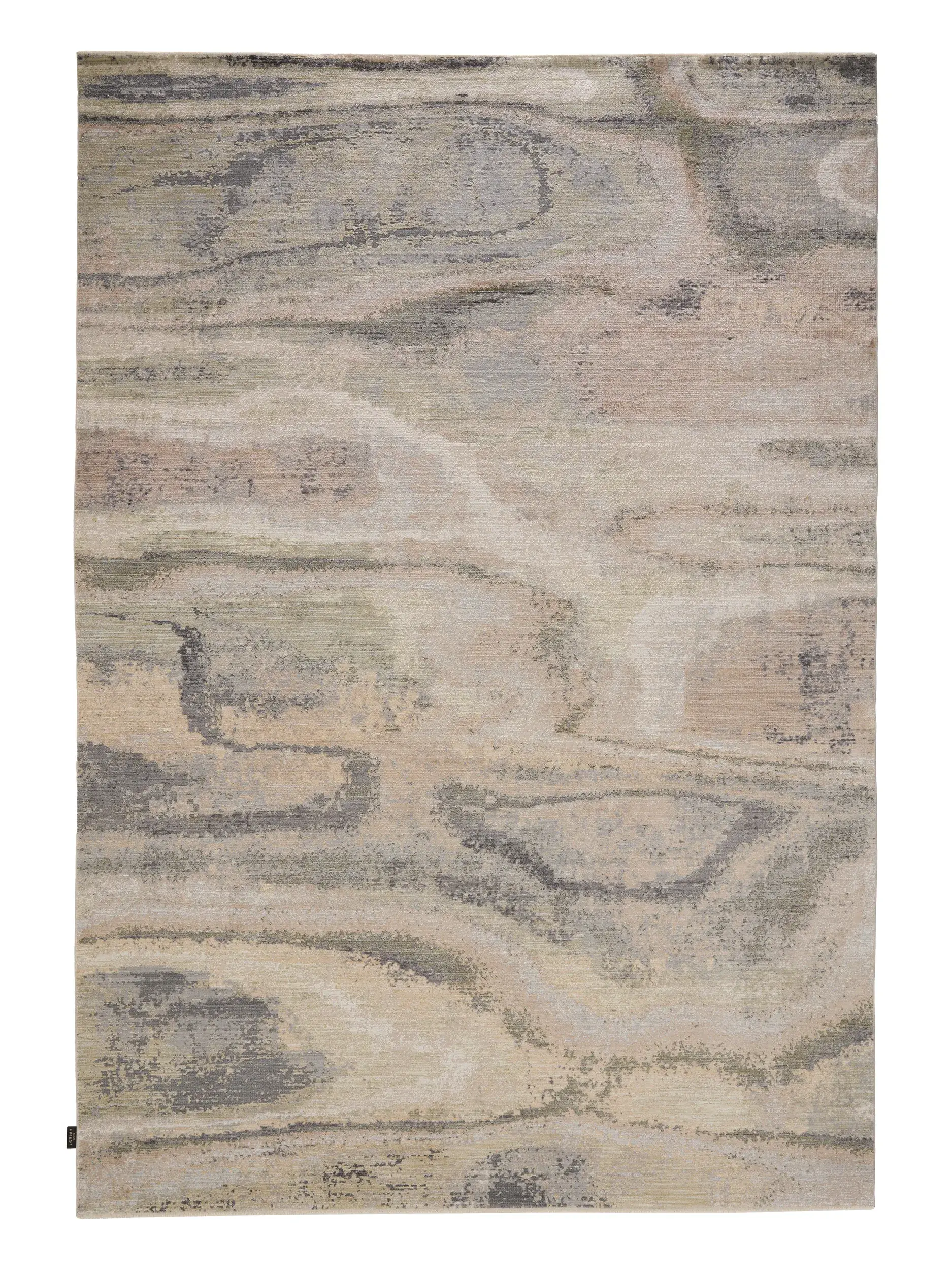 Tapis Nero en 85% Polyester, 15% Viscose en Beige de benuta Finest